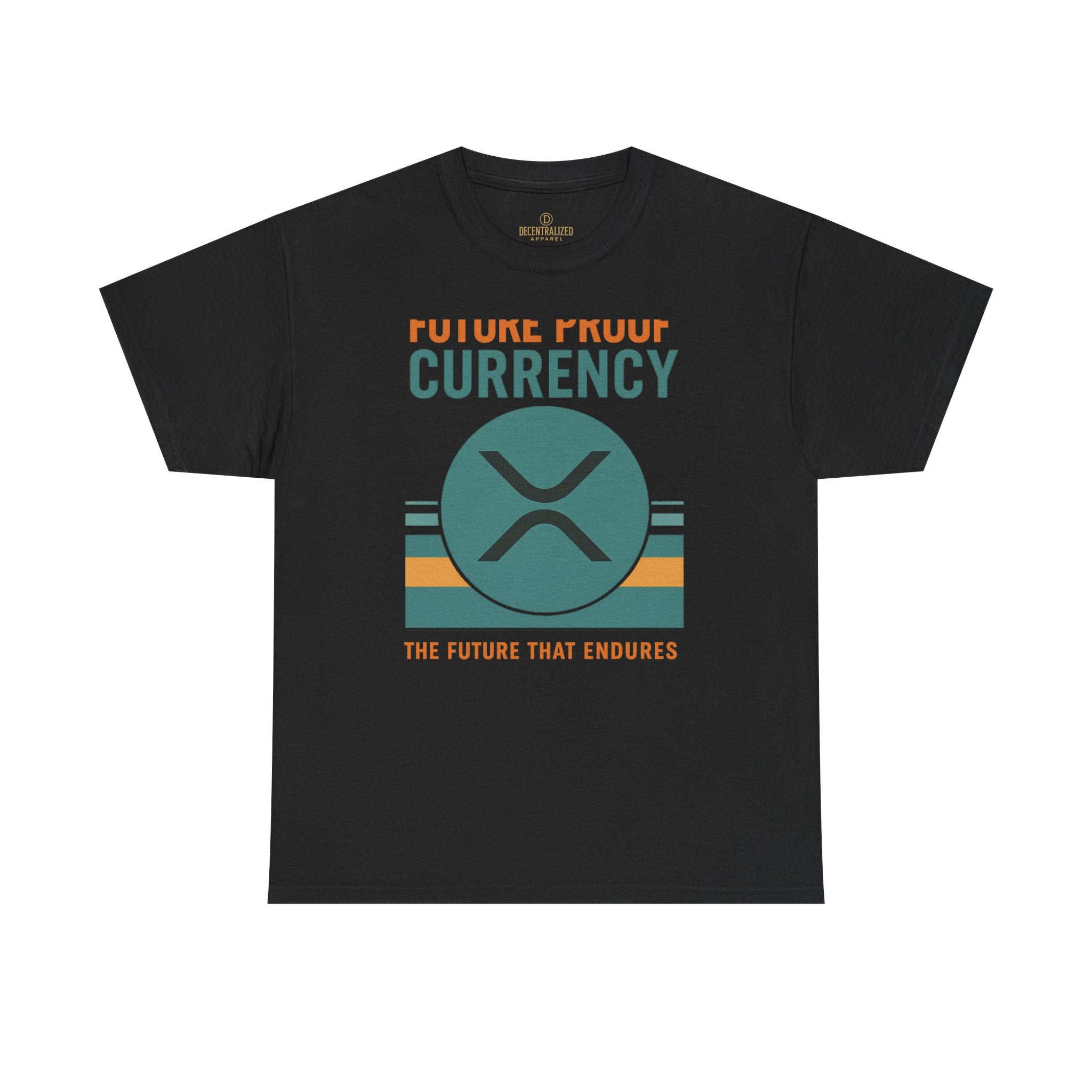 RIPPLE XRP 'Future Proof Currency' Graphic Tee — Crypto Retro Logo Shirt