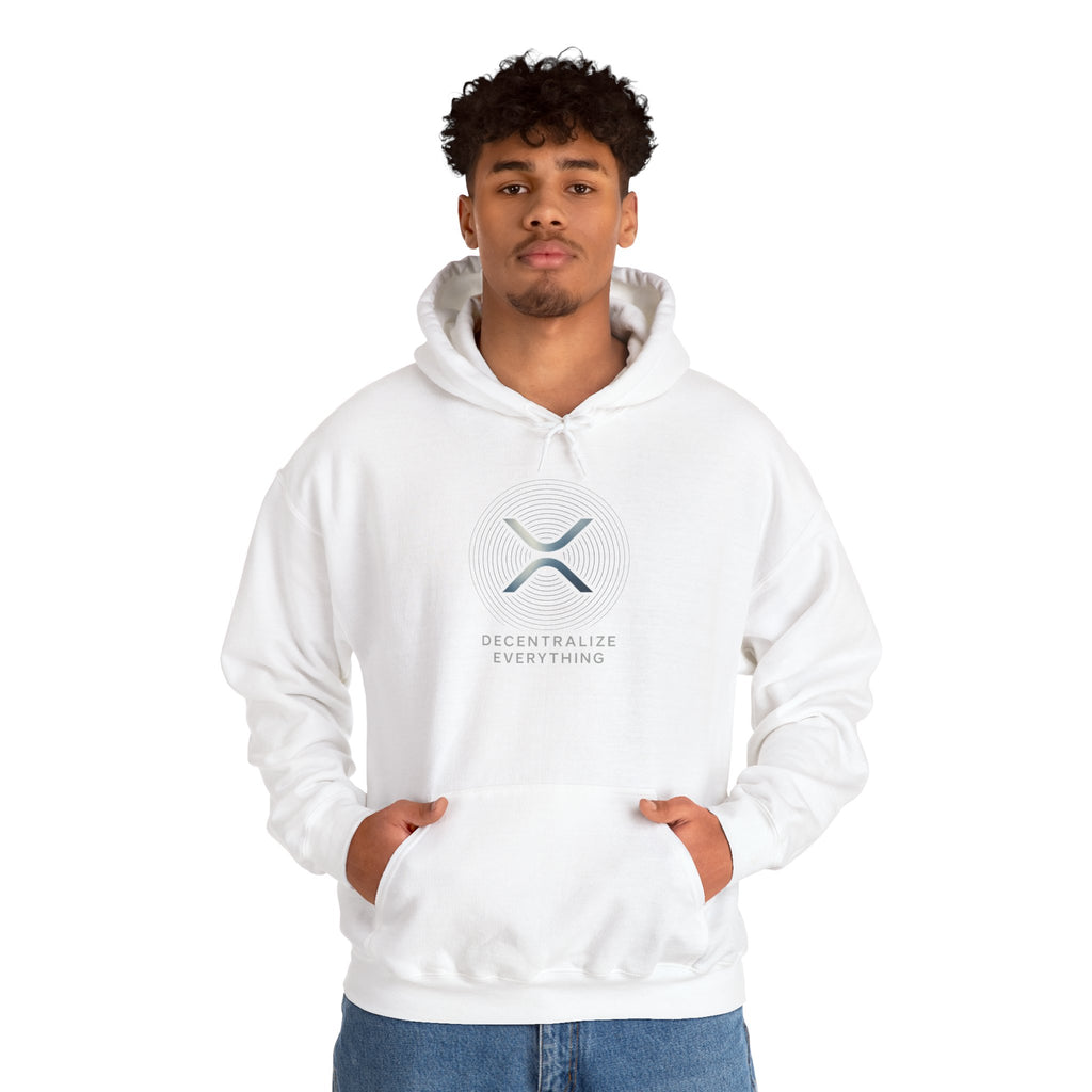 XRP 'Decentralize Everything' Hoodie — Minimal Crypto Logo Pullover