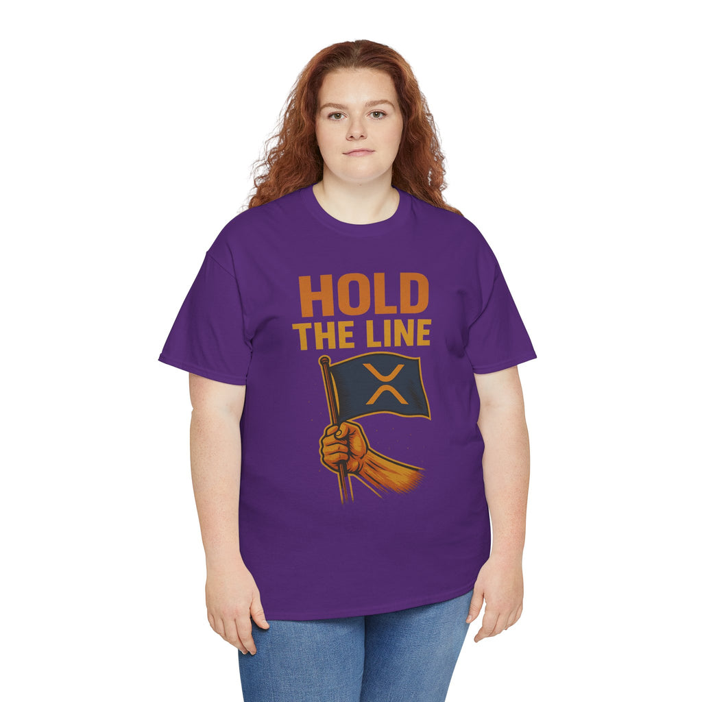 Hold The Line Tee — Bold Flag Graphic Cryptocurrency XRP Shirt