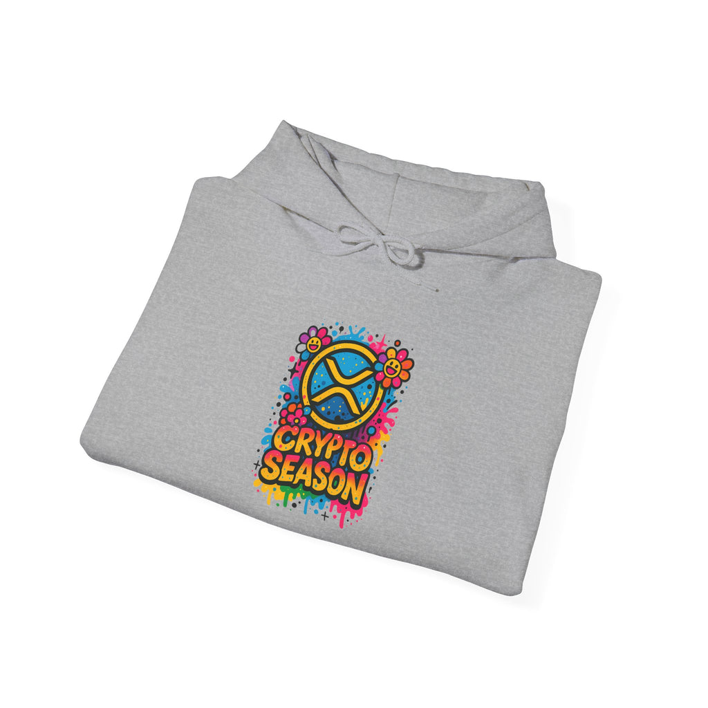 Crypto Season Hoodie - Colorful Ripple X Logo Streetwear