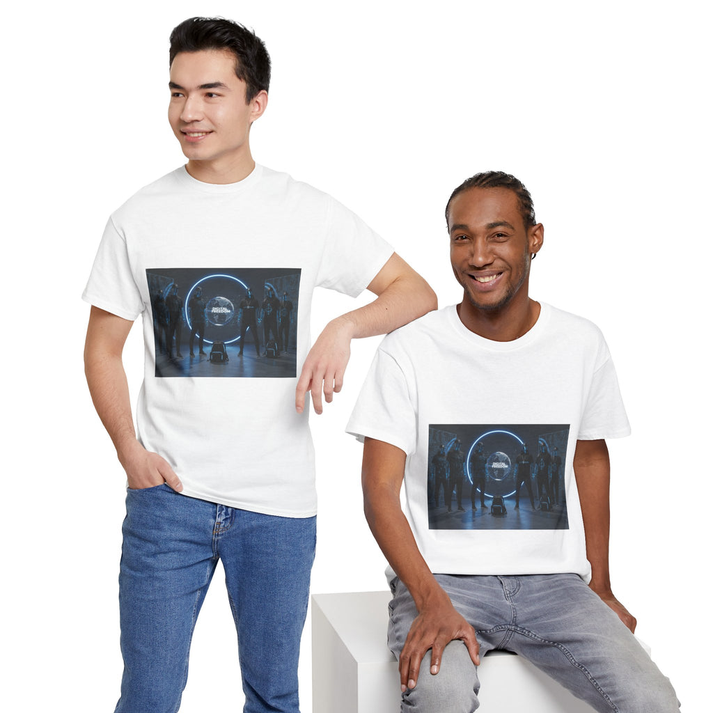 Sci‑Fi Portal Graphic Tee — Futuristic Neon Crew T-Shirt