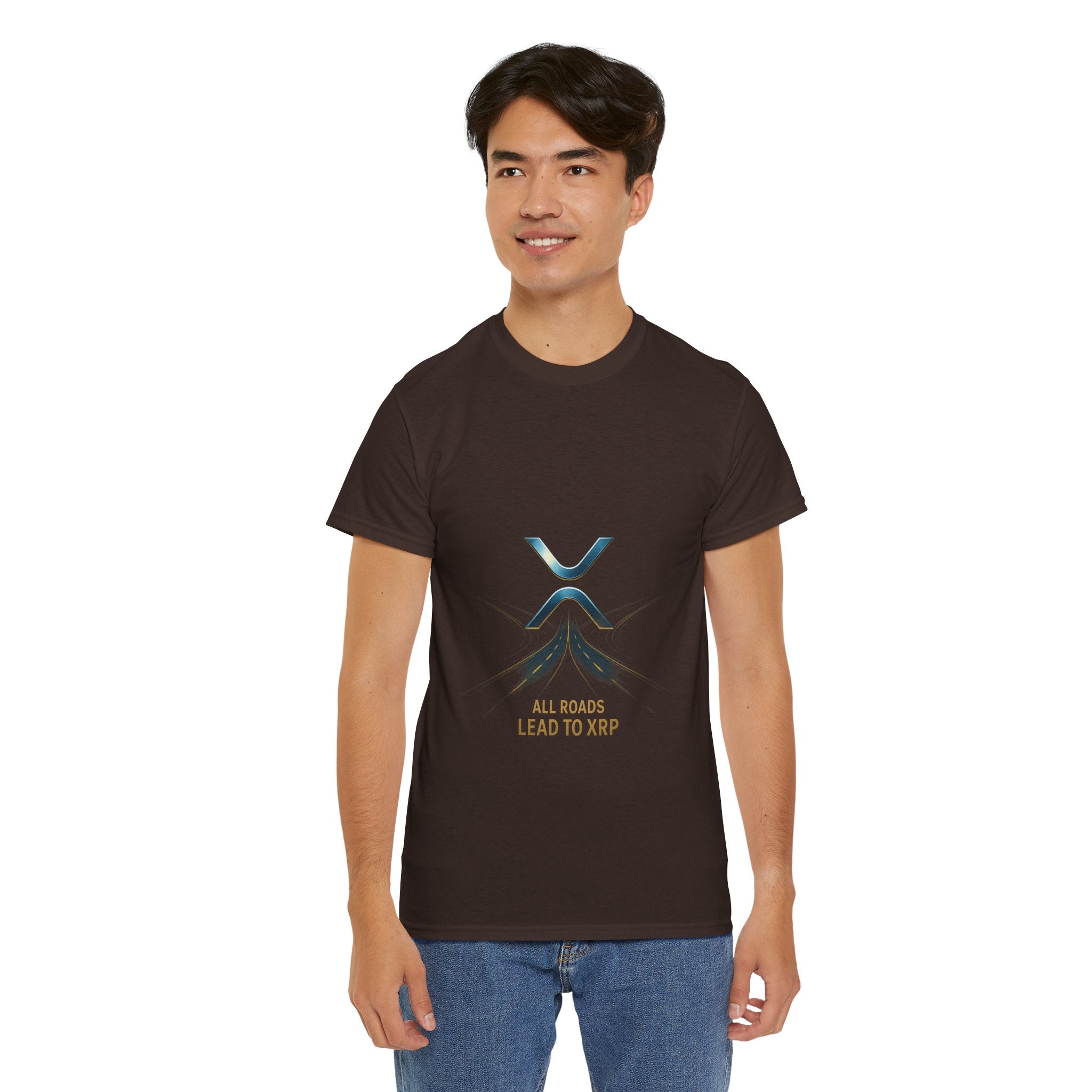 All Roads Lead to XRP T-Shirt — Crypto Ripple Logo Tee