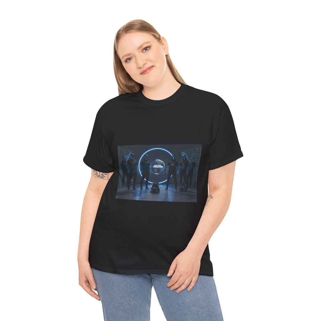 Sci‑Fi Portal Graphic Tee — Futuristic Neon Crew T-Shirt