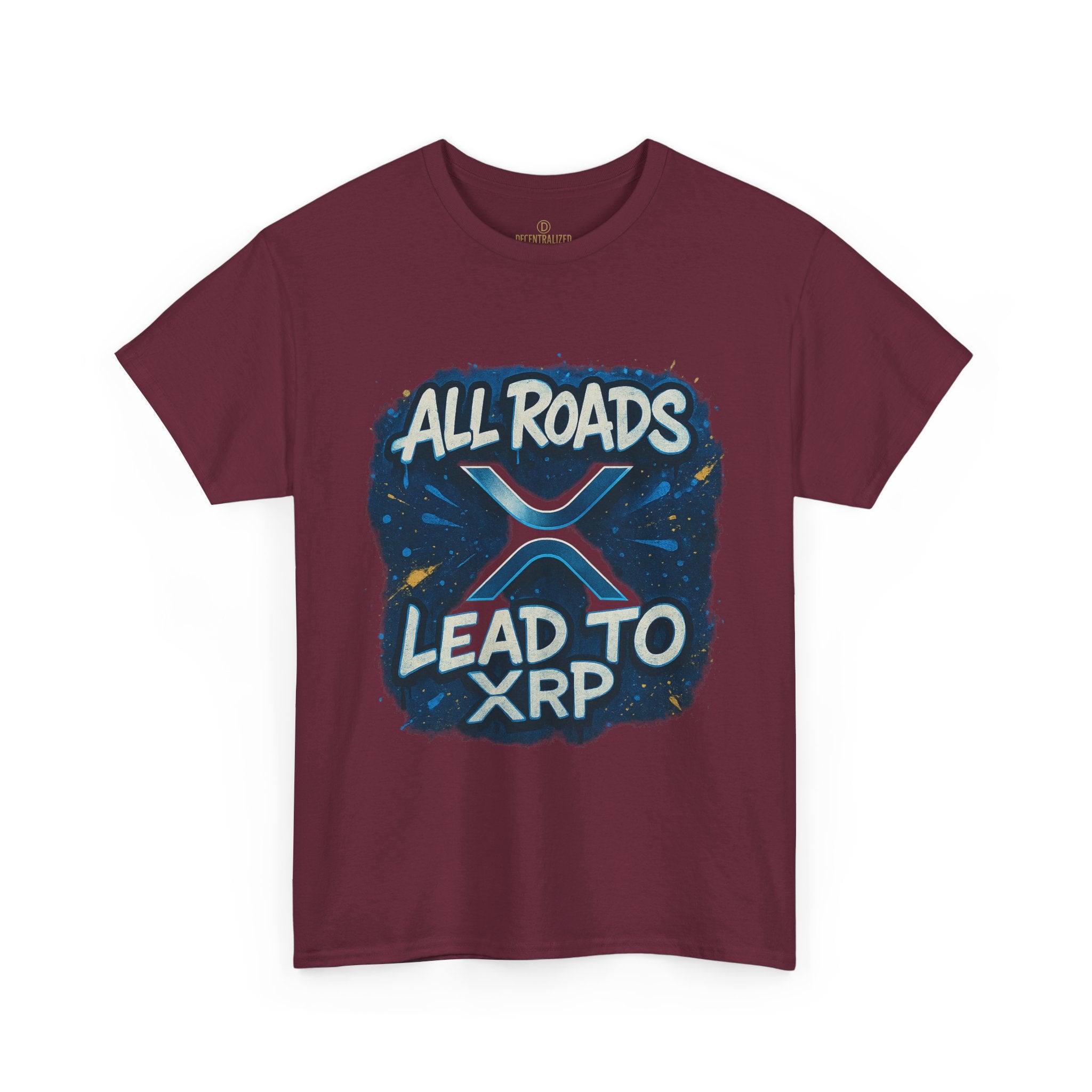 XRP Crypto T-Shirt — "All Roads Lead to XRP" Graphic Tee