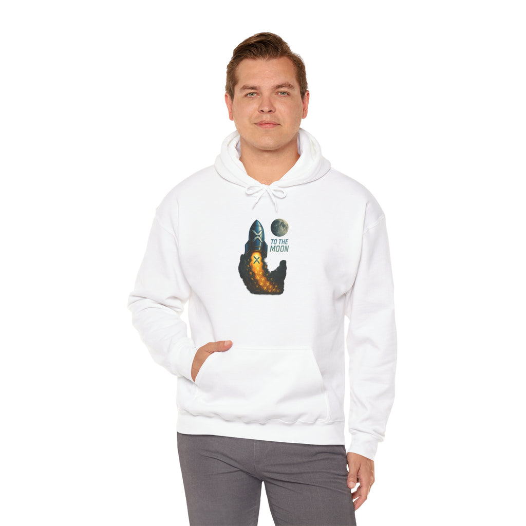 To the Moon Rocket Hoodie — Space Graphic Pullover
