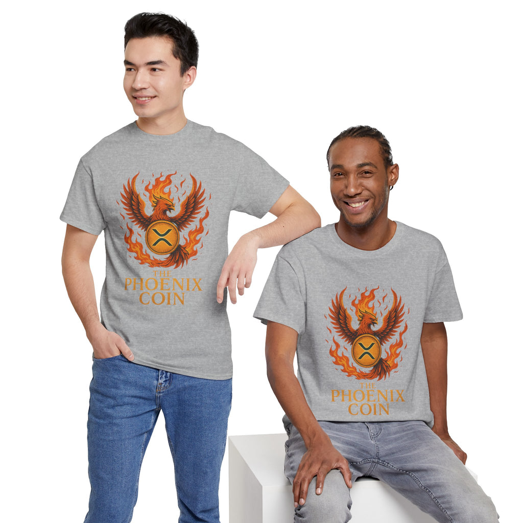 Phoenix Coin T‑Shirt — Fiery Phoenix Crypto Logo Tee