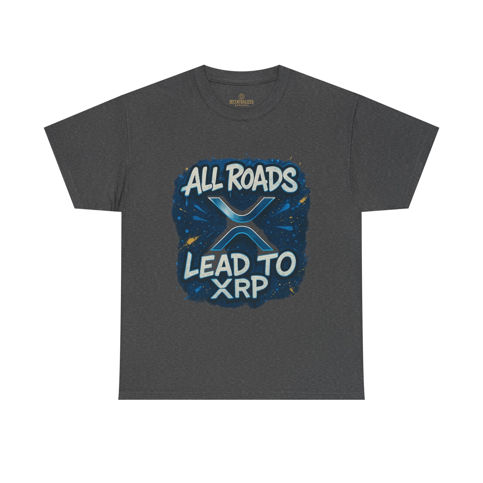 XRP Crypto T-Shirt — "All Roads Lead to XRP" Graphic Tee