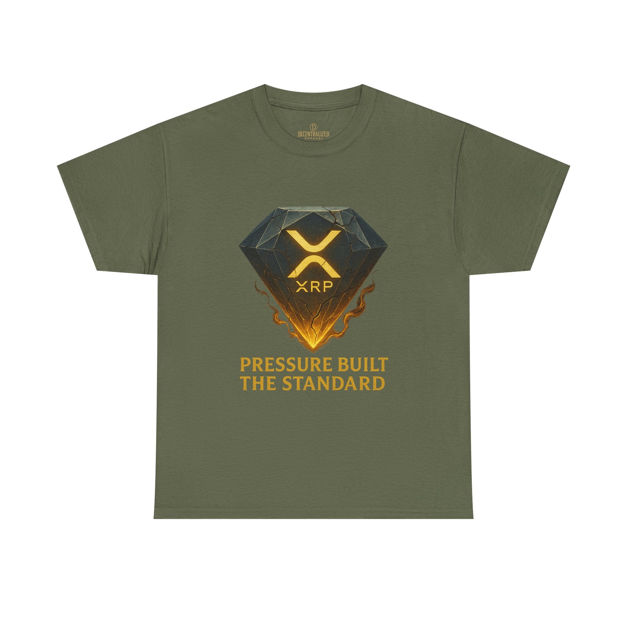 XRP Diamond Tee — "Pressure Built The Standard" Crypto Graphic T‑Shirt