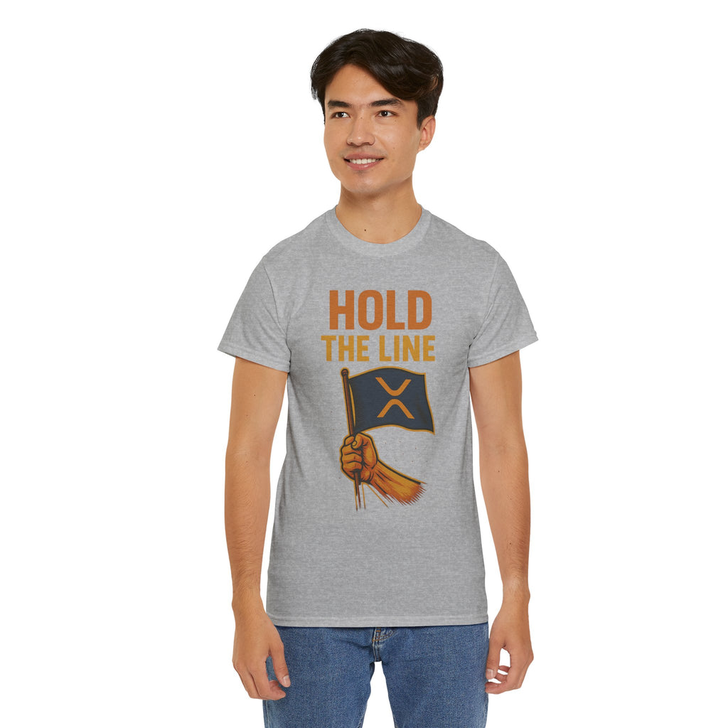 Hold The Line Tee — Bold Flag Graphic Cryptocurrency XRP Shirt