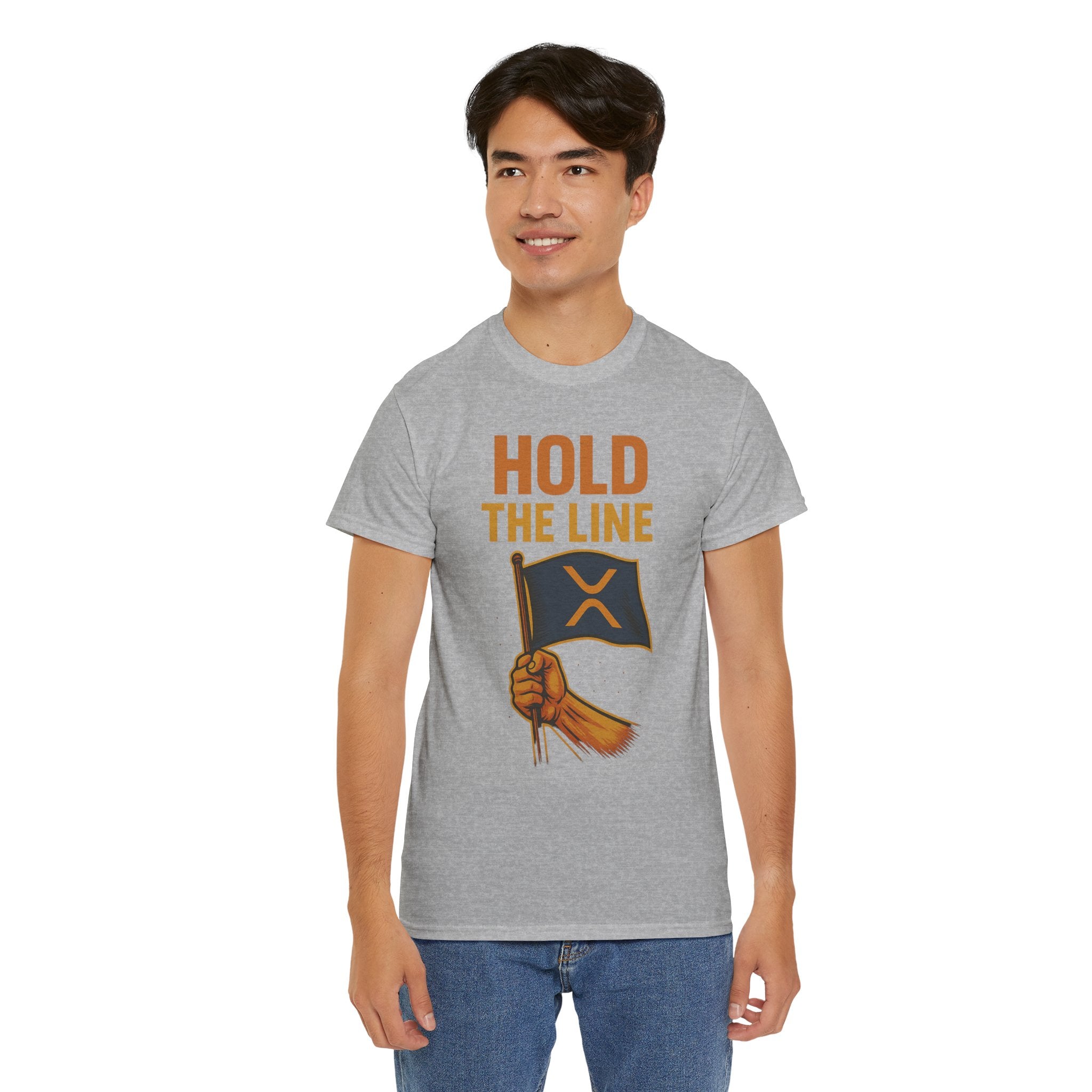 Hold The Line Tee — Bold Flag Graphic Cryptocurrency XRP Shirt