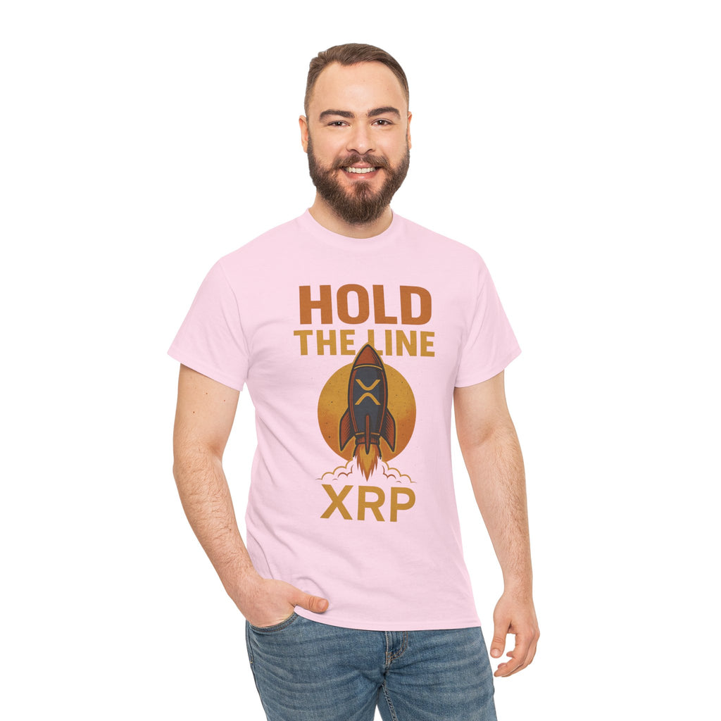 XRP Hold The Line Rocket Tee — Crypto Investor T‑Shirt