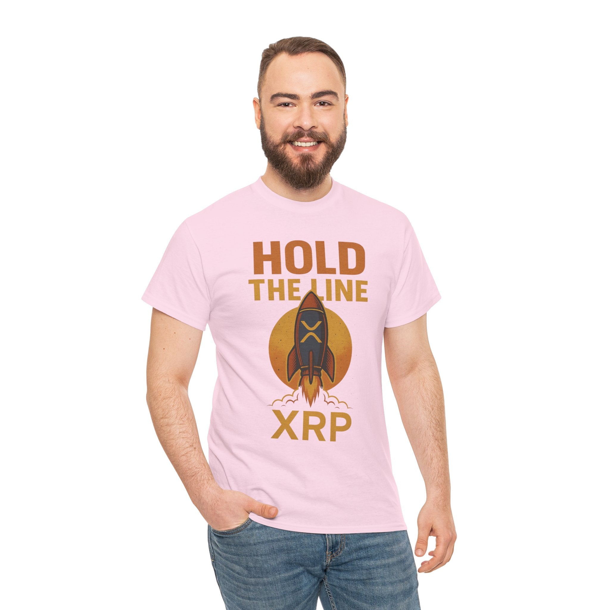 XRP Hold The Line Rocket Tee — Crypto Investor T‑Shirt