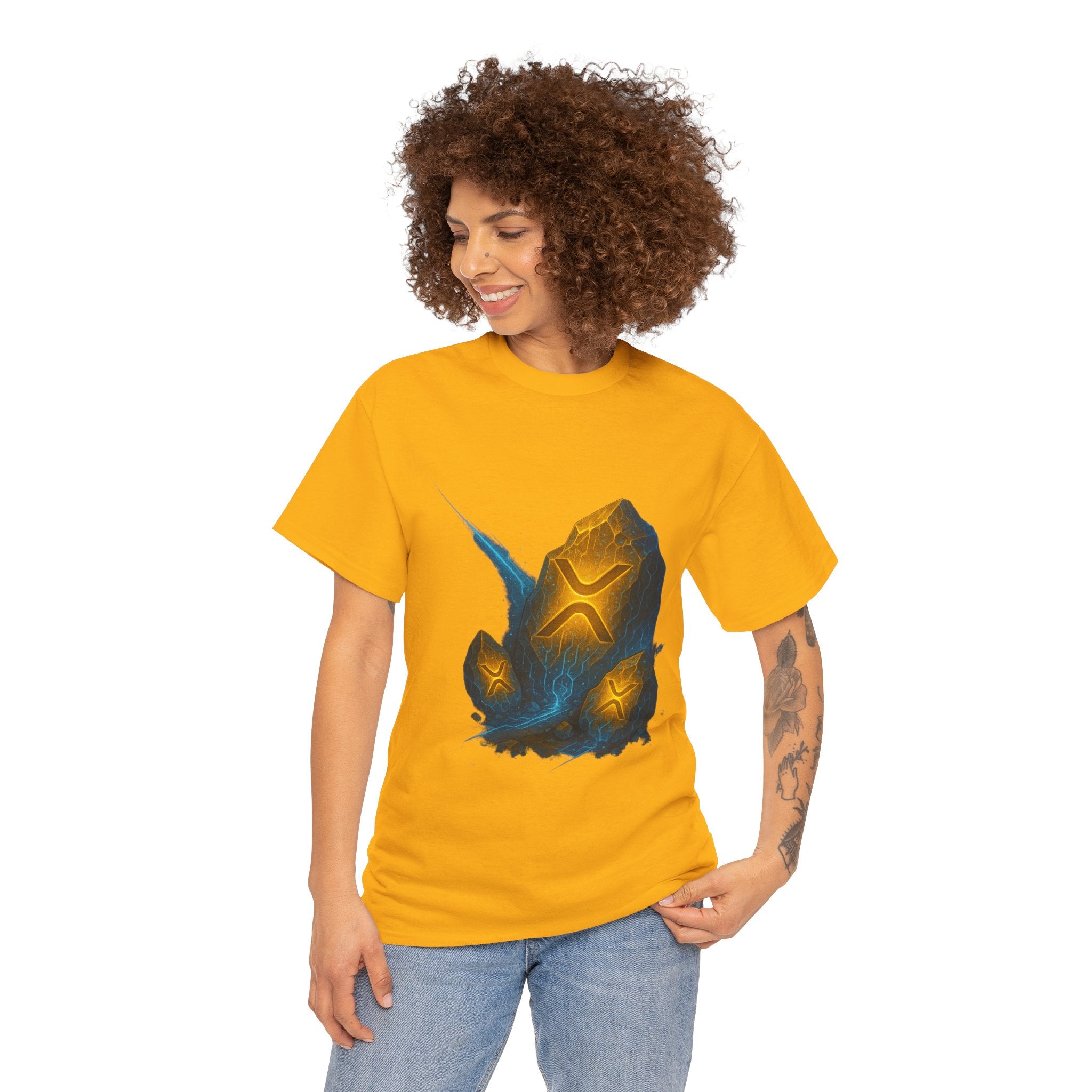 Rune Stone Graphic Tee — Glowing Mystic Rock T-Shirt