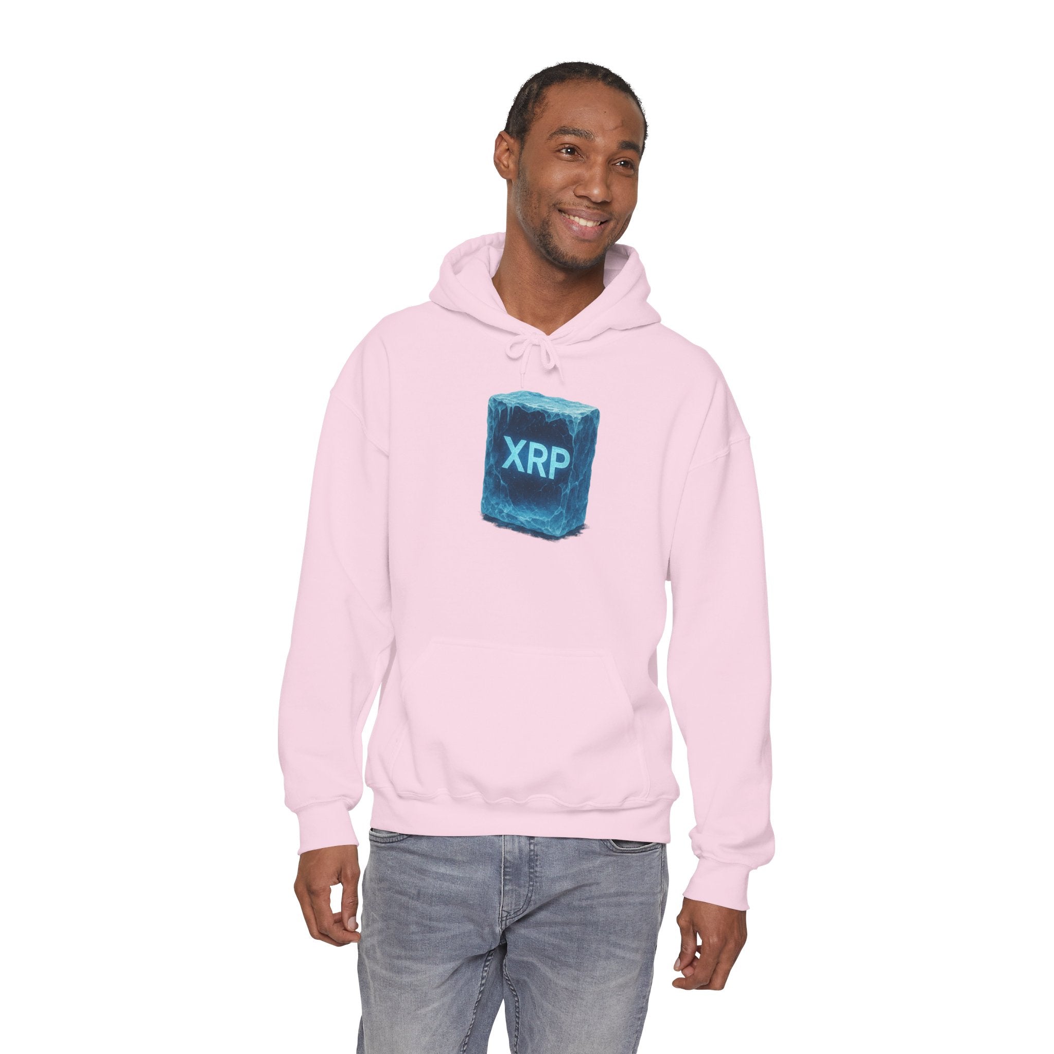XRP Frozen Cube Hoodie — Crypto Ice Block Sweater for XRP Fans