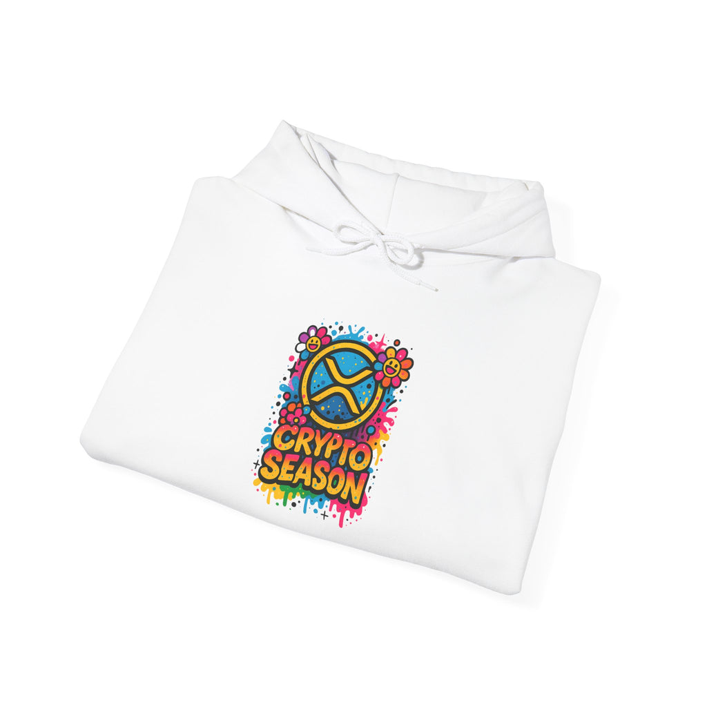 Crypto Season Hoodie - Colorful Ripple X Logo Streetwear