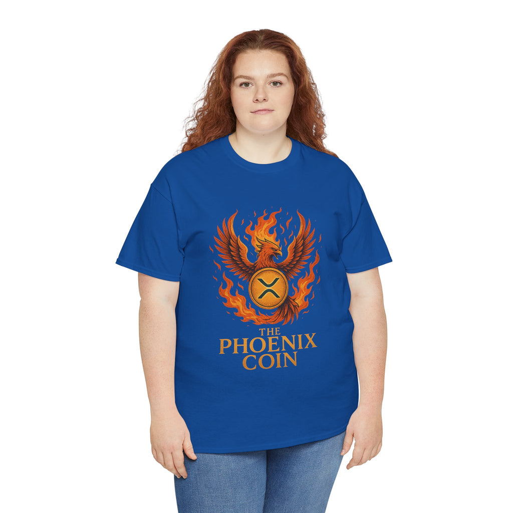 Phoenix Coin T‑Shirt — Fiery Phoenix Crypto Logo Tee