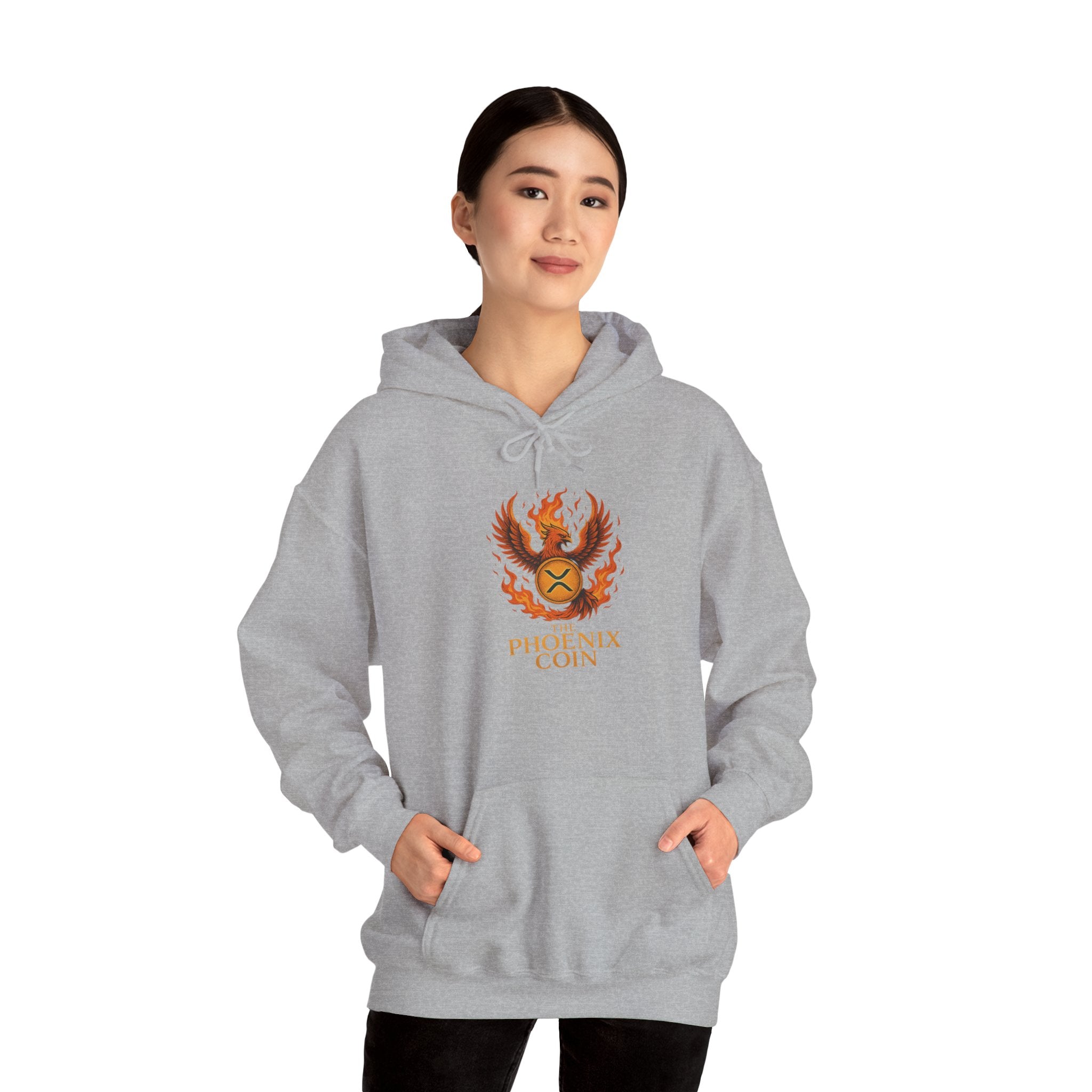 Phoenix Coin Hoodie — Fiery Phoenix Crest Sweatshirt