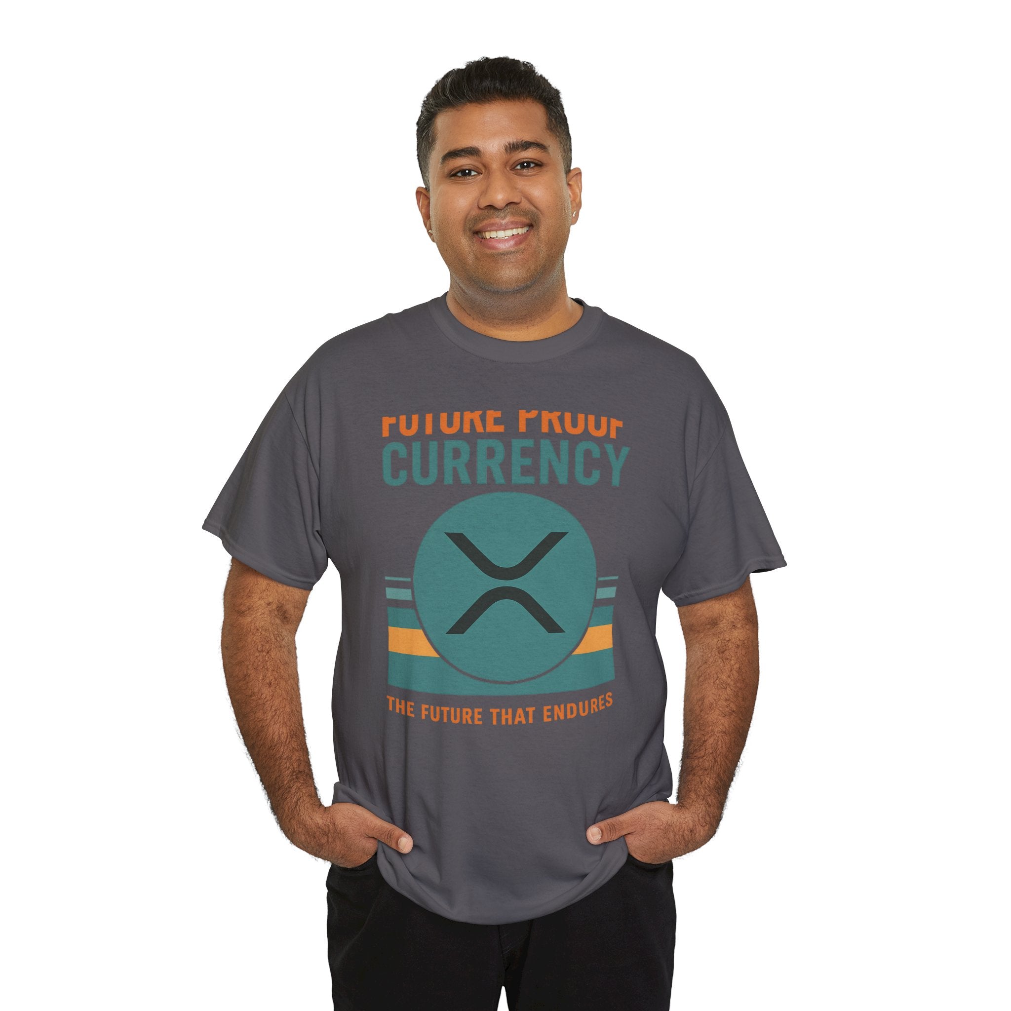 RIPPLE XRP 'Future Proof Currency' Graphic Tee — Crypto Retro Logo Shirt