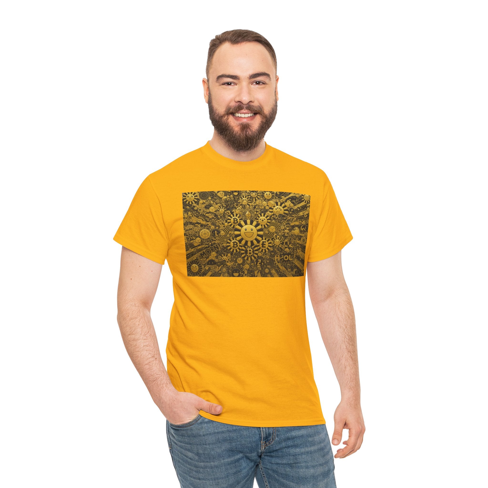 Sunflower Burst T‑Shirt — Golden Sunflower Pattern Tee