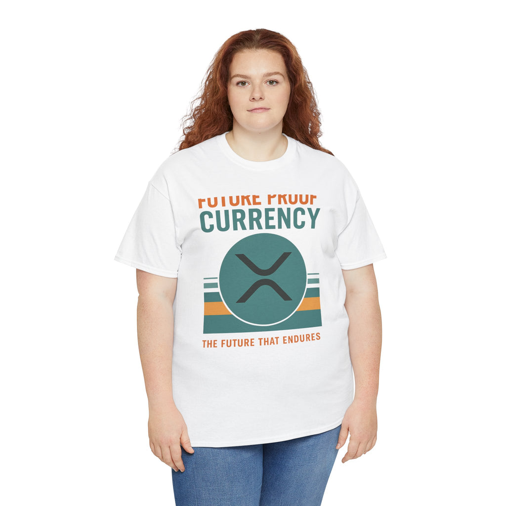 RIPPLE XRP 'Future Proof Currency' Graphic Tee — Crypto Retro Logo Shirt