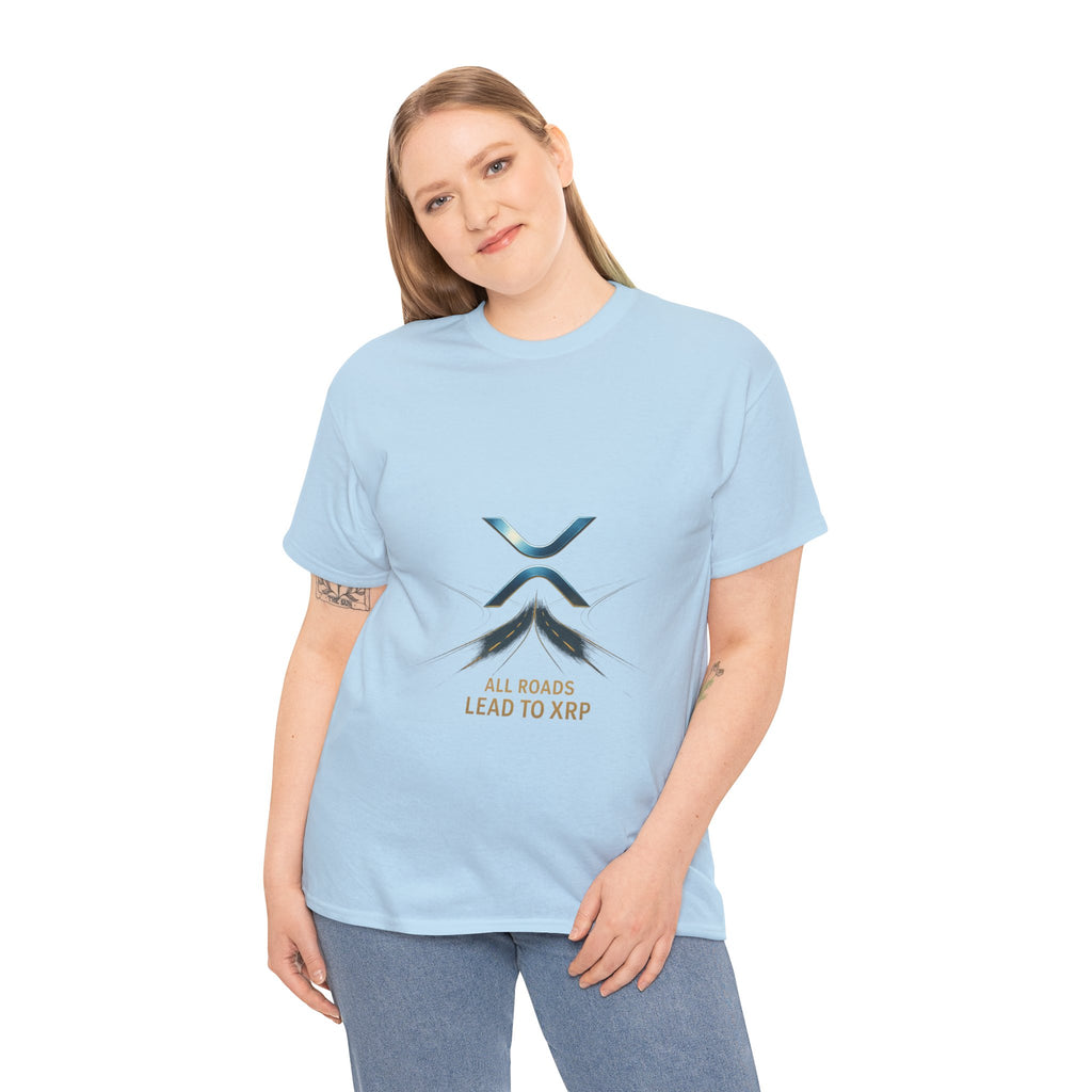 All Roads Lead to XRP T-Shirt — Crypto Ripple Logo Tee