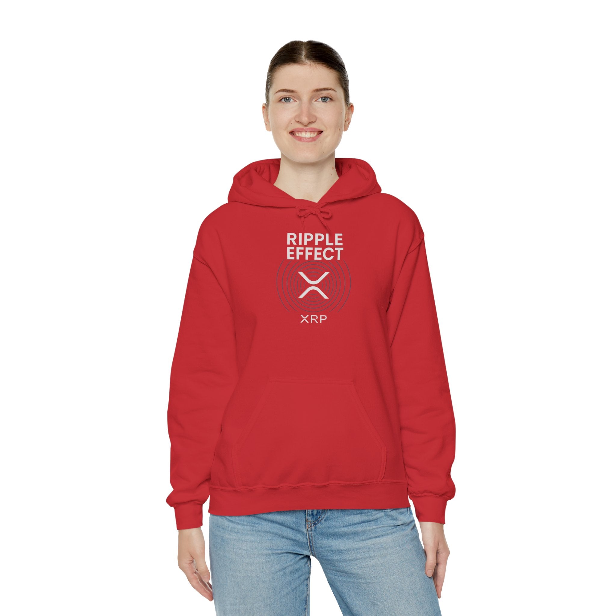 Ripple Effect Hoodie — Minimal Concentric Wave Graphic Sweatshirt