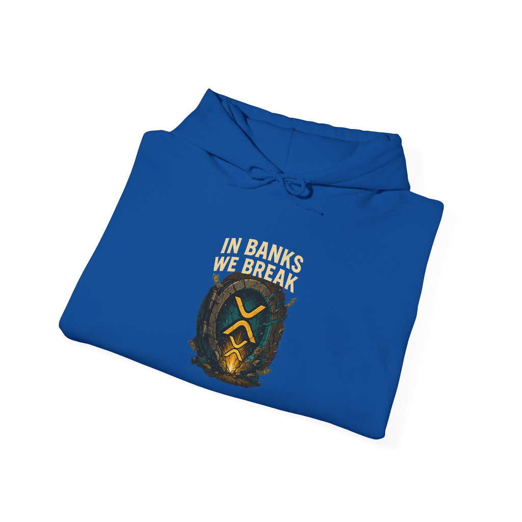 Hoodie — 'In Banks We Trust' Crest Pullover