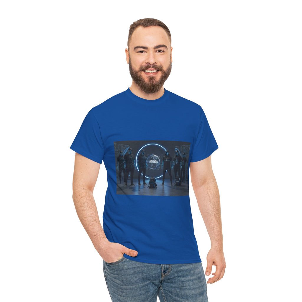 Sci‑Fi Portal Graphic Tee — Futuristic Neon Crew T-Shirt