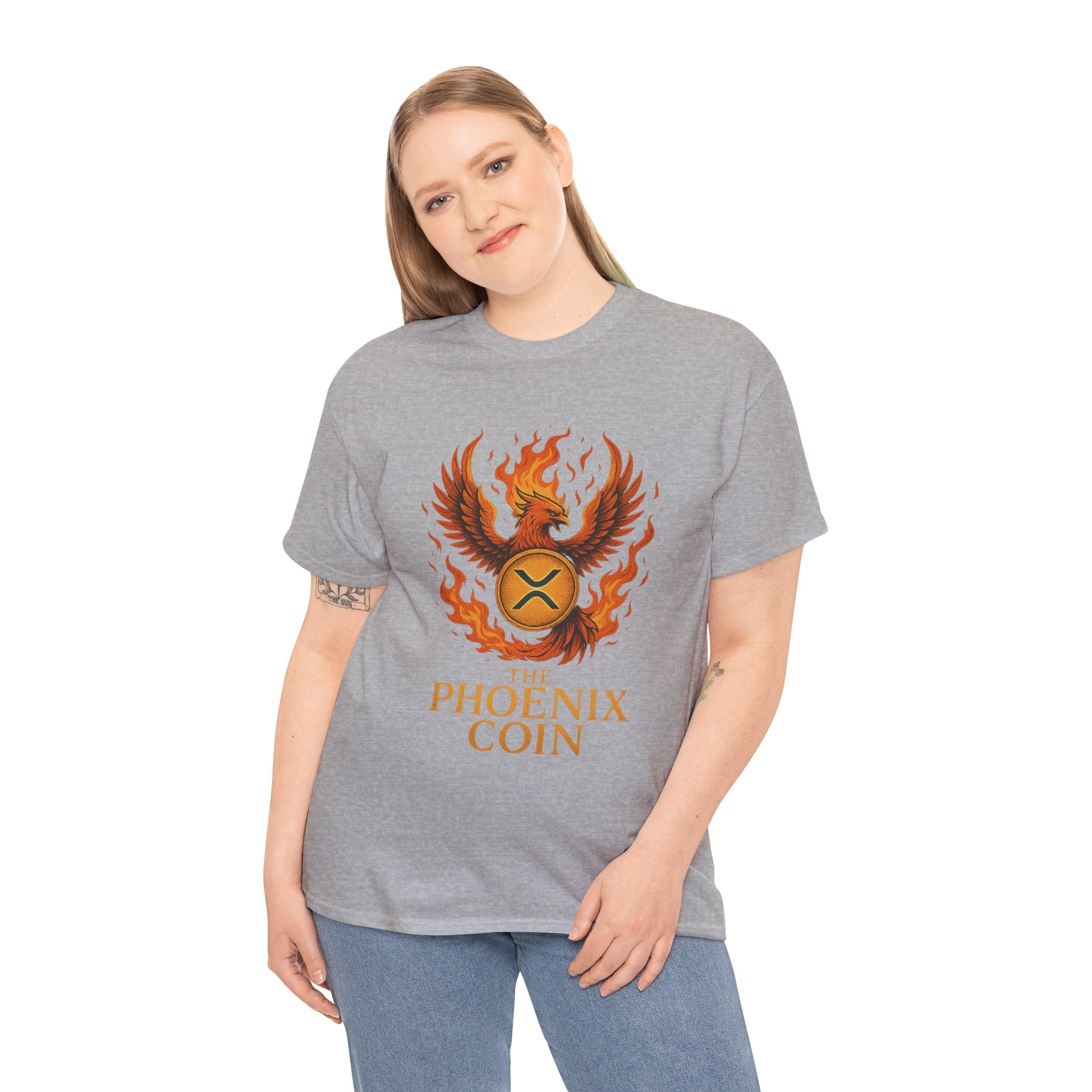 Phoenix Coin T‑Shirt — Fiery Phoenix Crypto Logo Tee