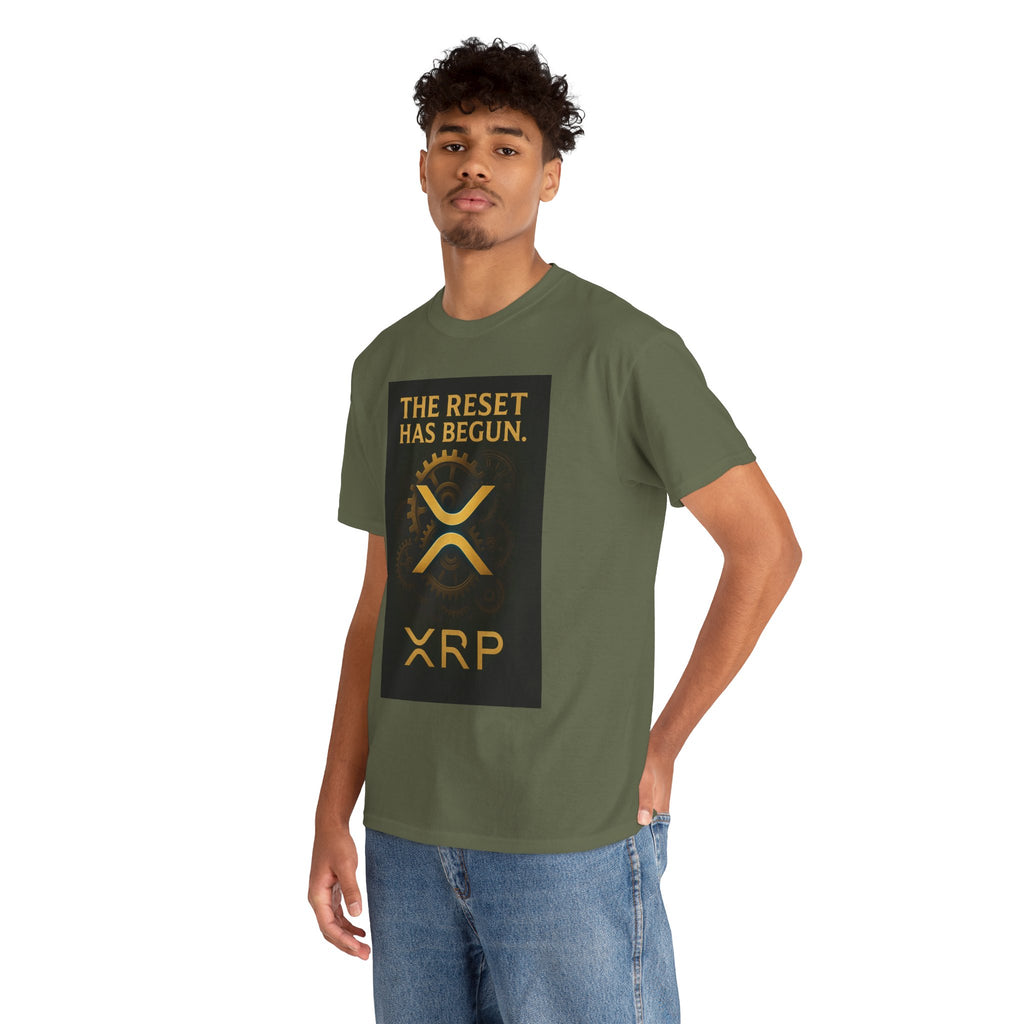 XRP Crypto Tee — "The Reset Has Begun" Bitcoin Alternative Shirt