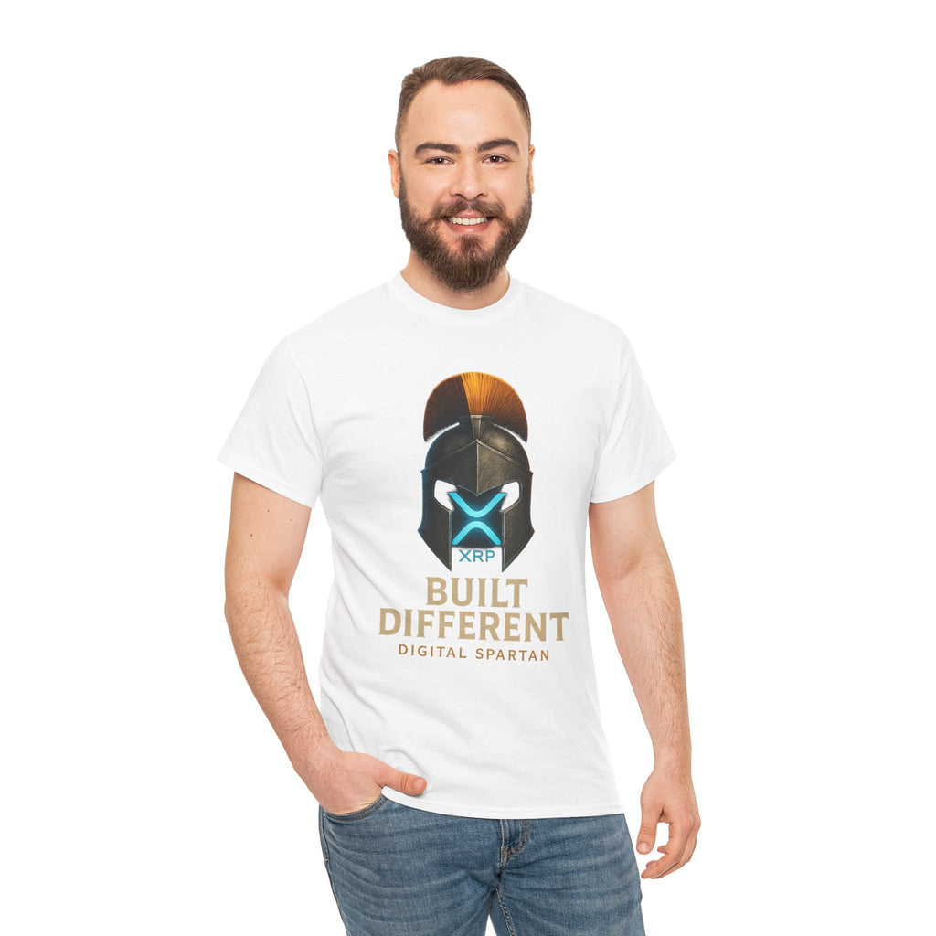 Built Different Spartan Tee — Digital Spartan XRP Crypto T-Shirt