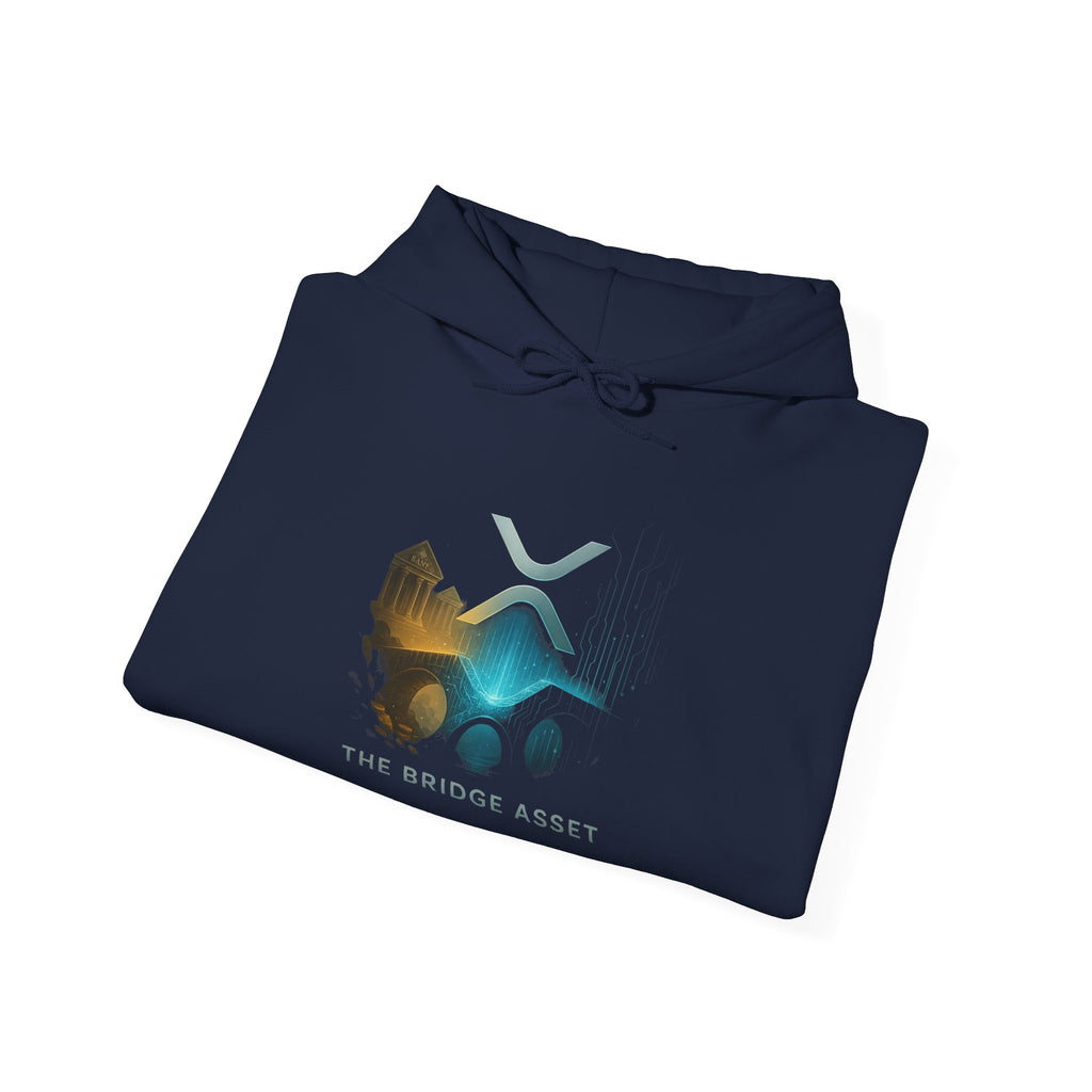 Bridge Asset Logo Hoodie — Minimal Crypto XRP Design