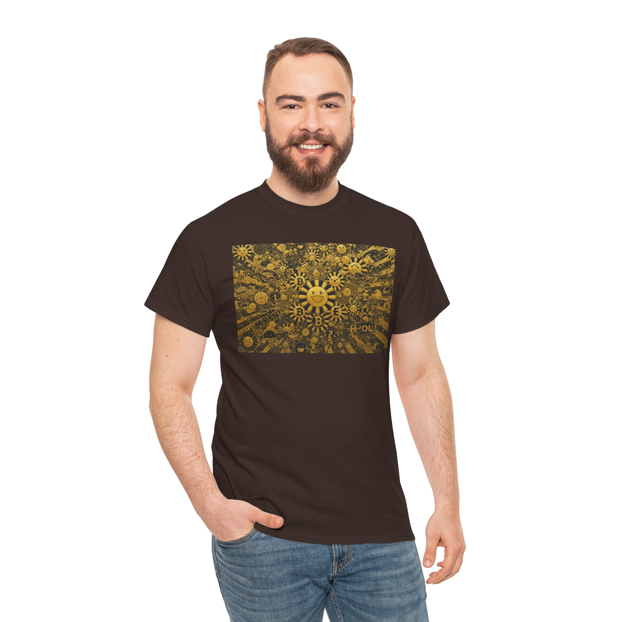 Sunflower Burst T‑Shirt — Golden Sunflower Pattern Tee