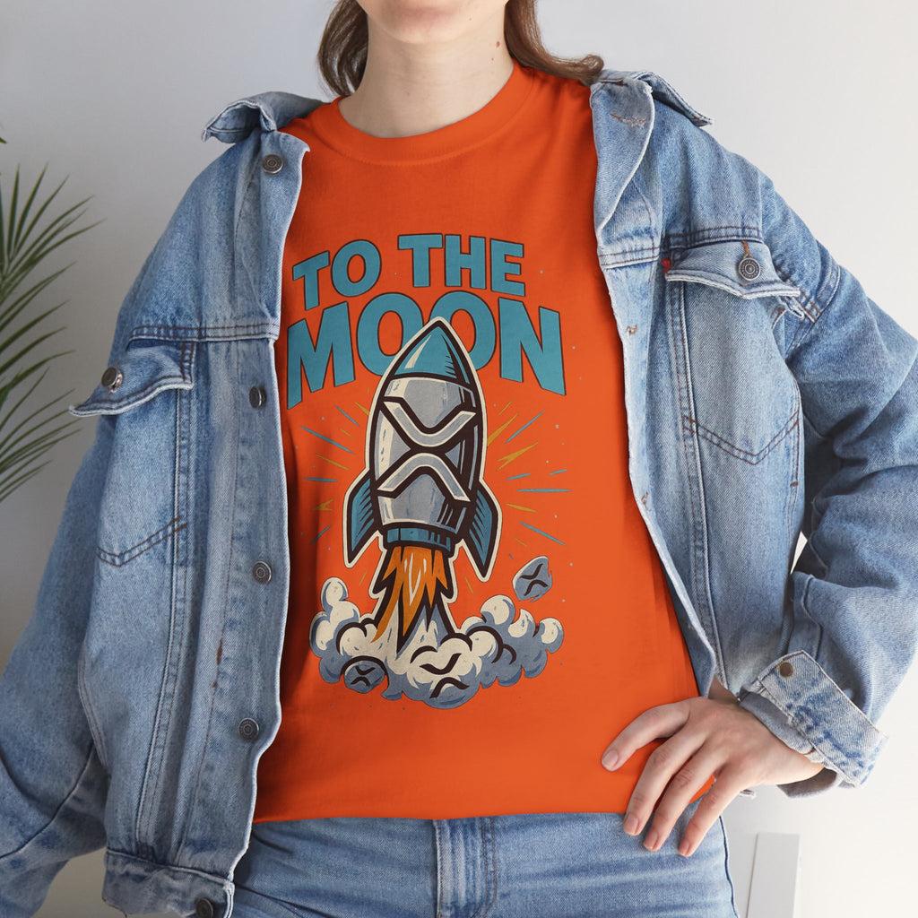 To The Moon Rocket T-Shirt — Space Graphic Tee for Crypto & Space Enthusiasts