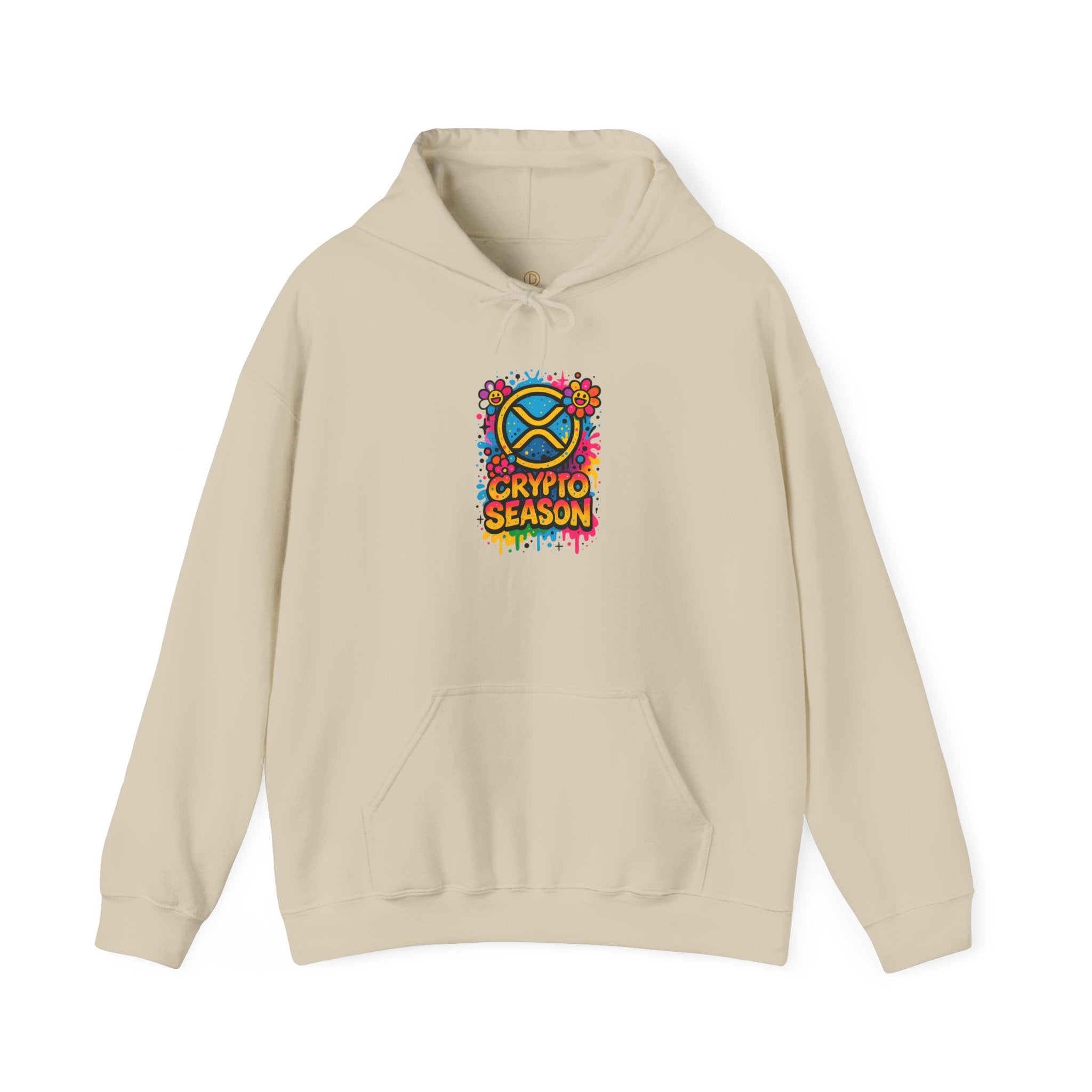 Crypto Season Hoodie - Colorful Ripple X Logo Streetwear