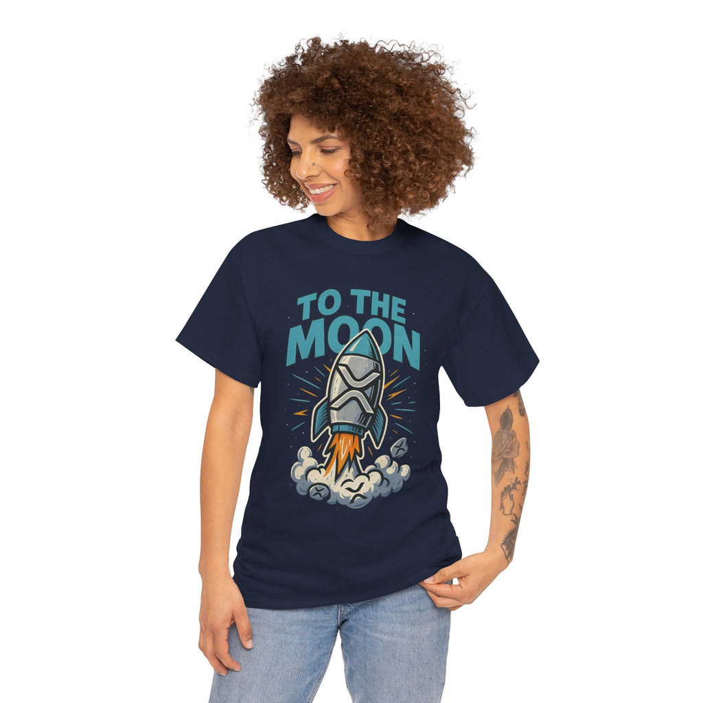 To The Moon Rocket T-Shirt — Space Graphic Tee for Crypto & Space Enthusiasts
