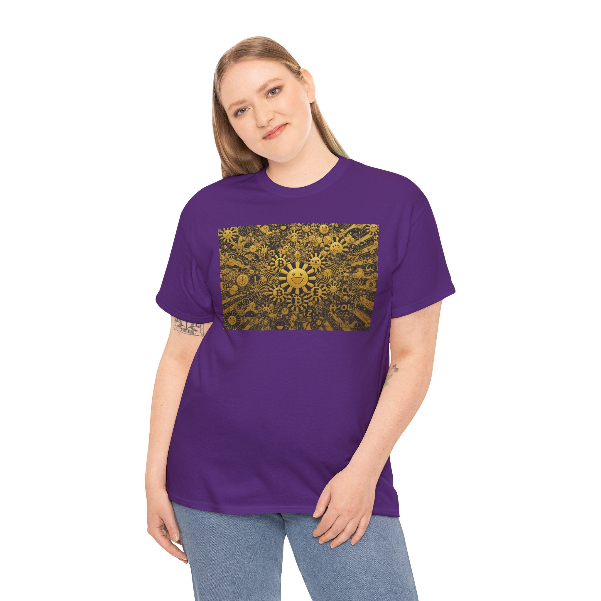 Sunflower Burst T‑Shirt — Golden Sunflower Pattern Tee