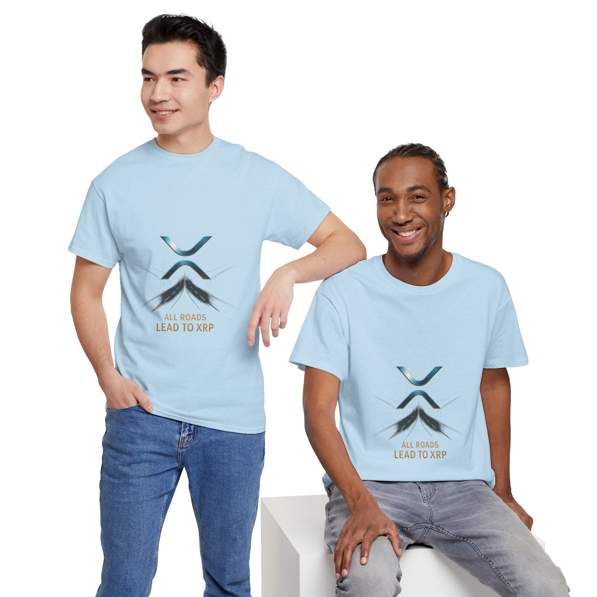 All Roads Lead to XRP T-Shirt — Crypto Ripple Logo Tee