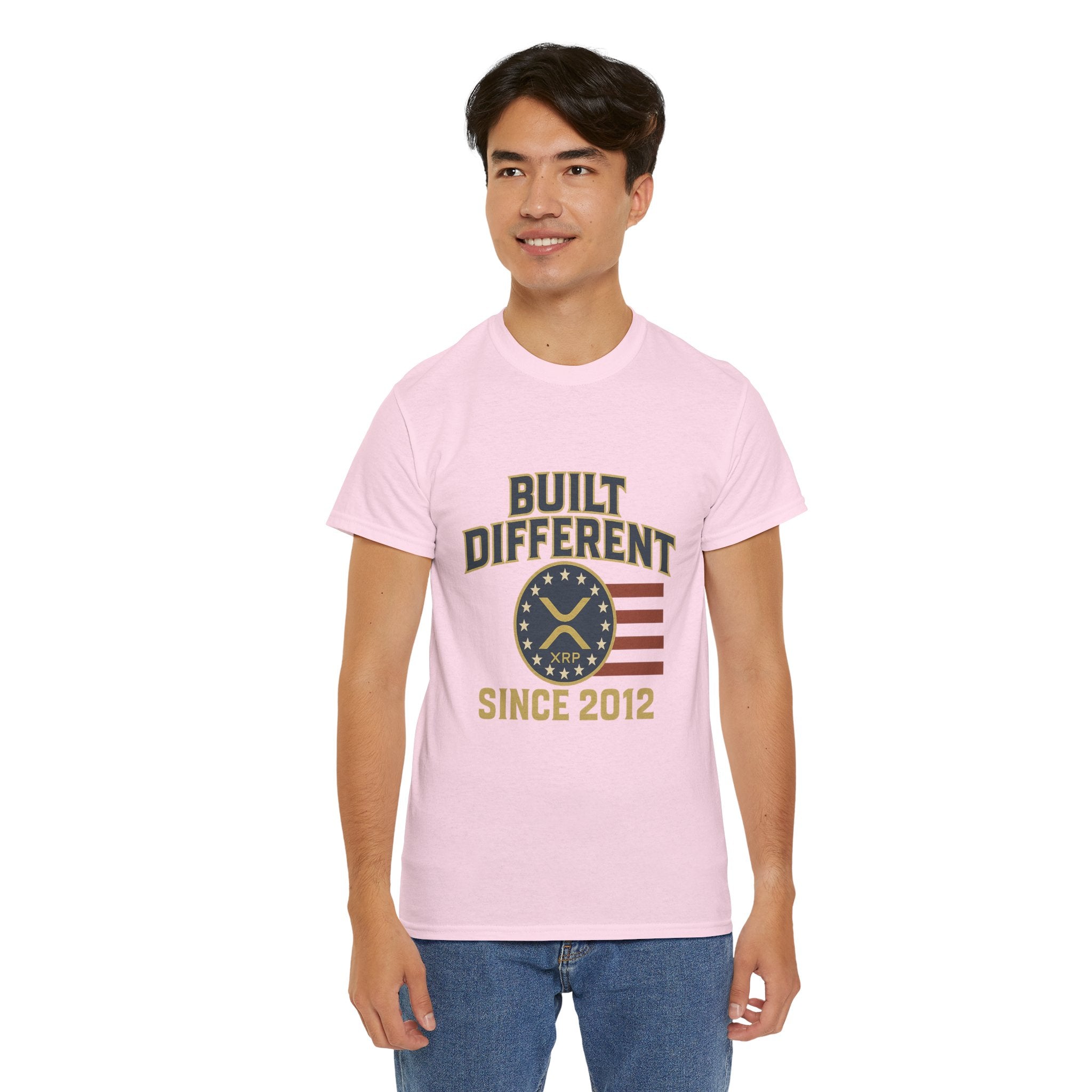 Built Different Since 2012 T-Shirt — American Flag Vintage Crew Tee