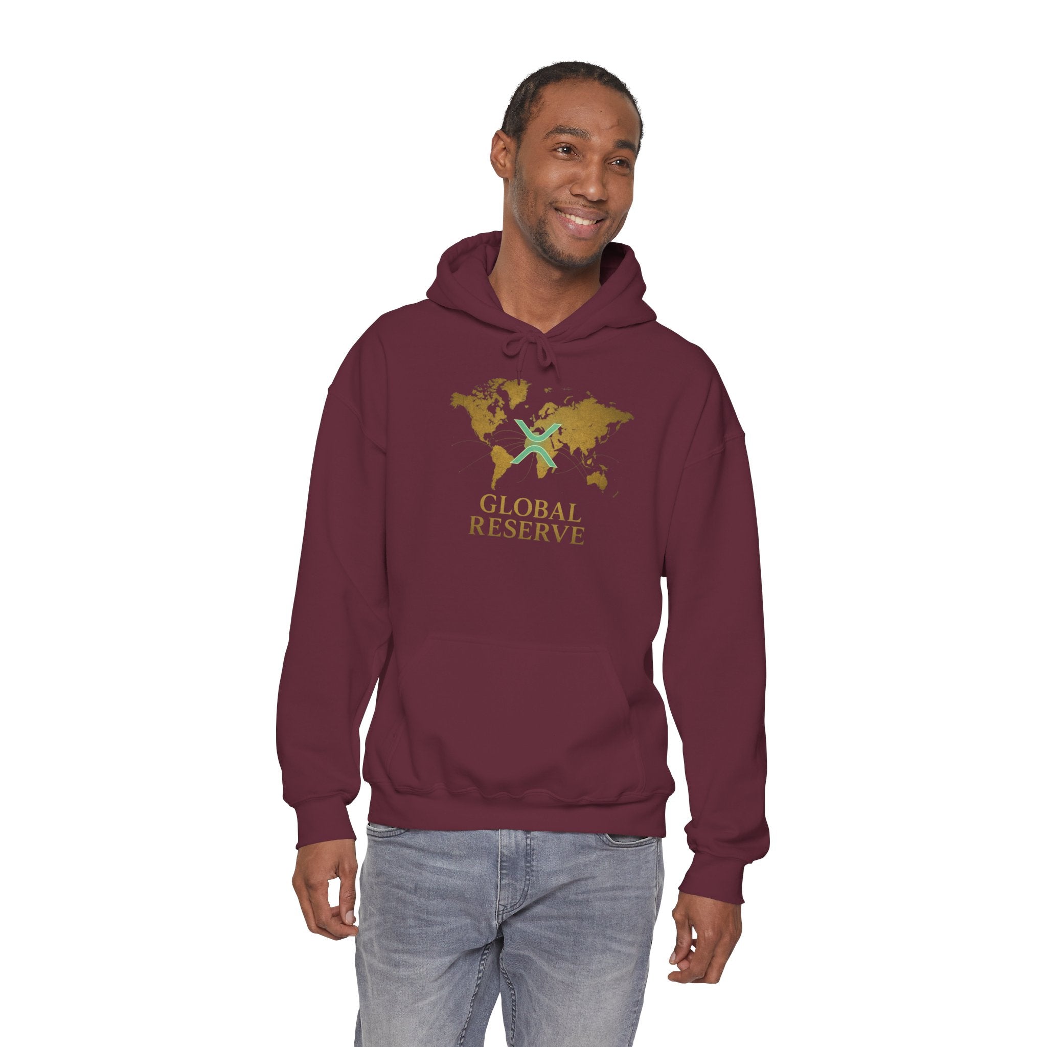 Global Reserve Hoodie — World Map Logo Pullover