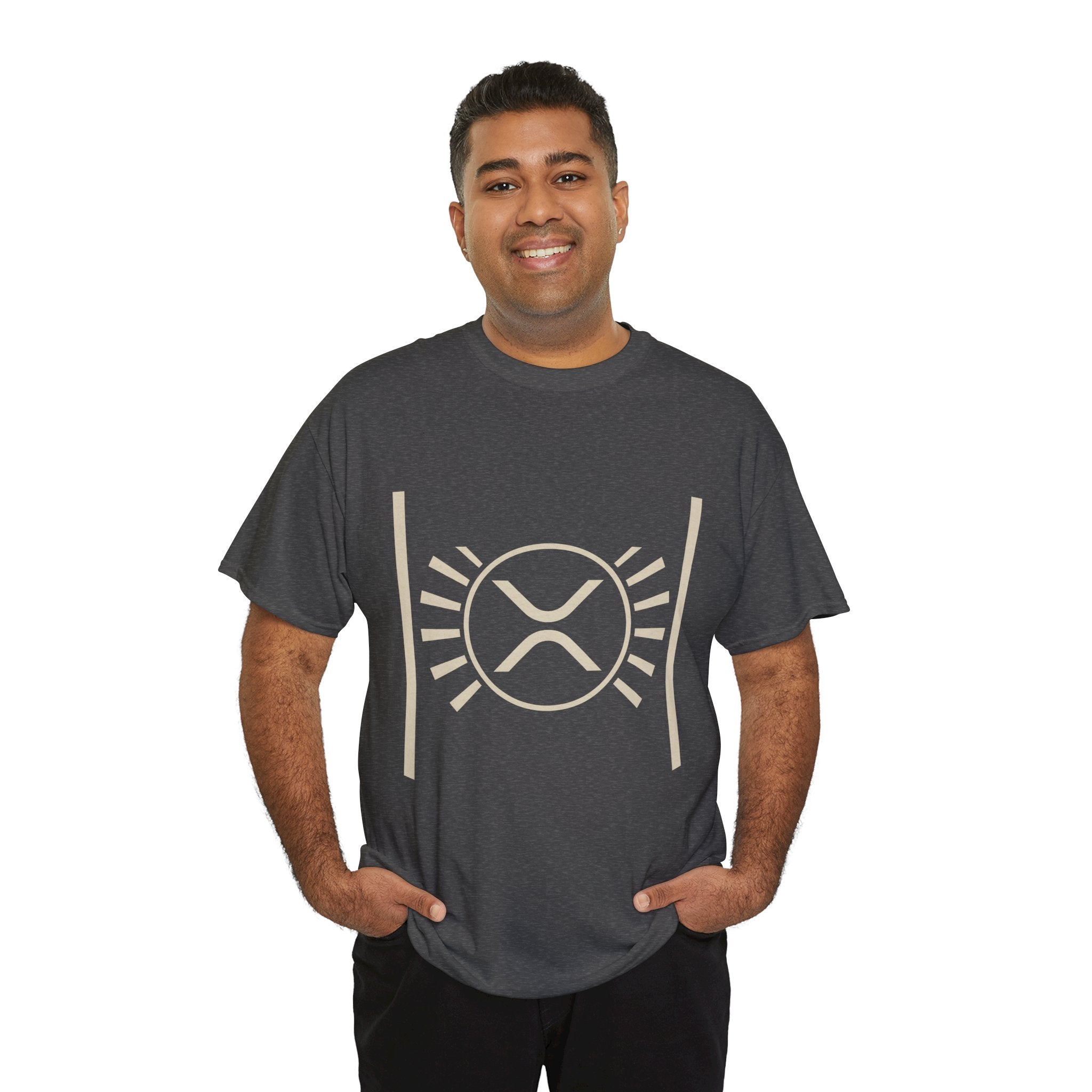 XRP Sun Logo T‑Shirt — Minimal Crypto Ripple Tee
