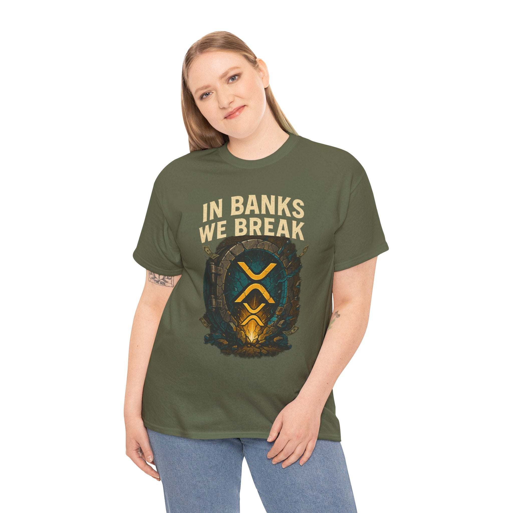 In Banks We Break XRP Crypto Graphic Tee