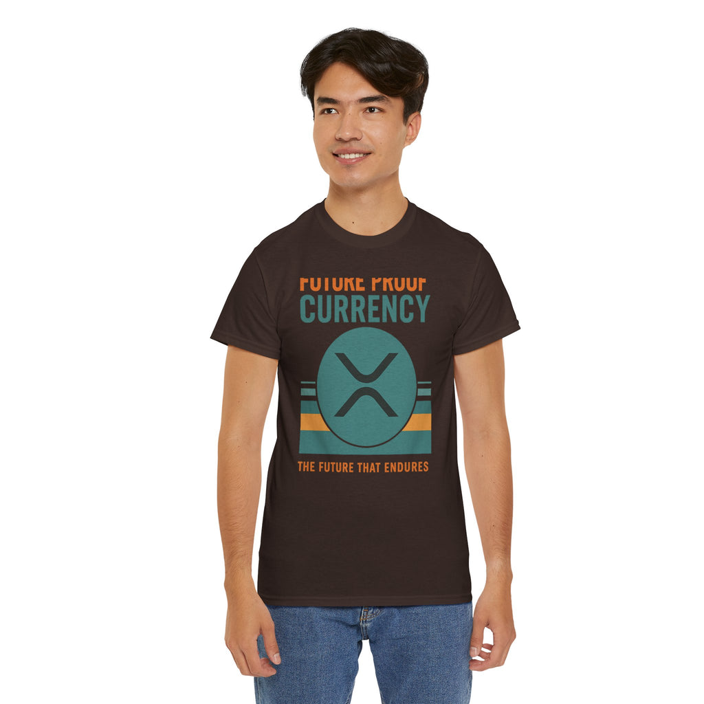 RIPPLE XRP 'Future Proof Currency' Graphic Tee — Crypto Retro Logo Shirt
