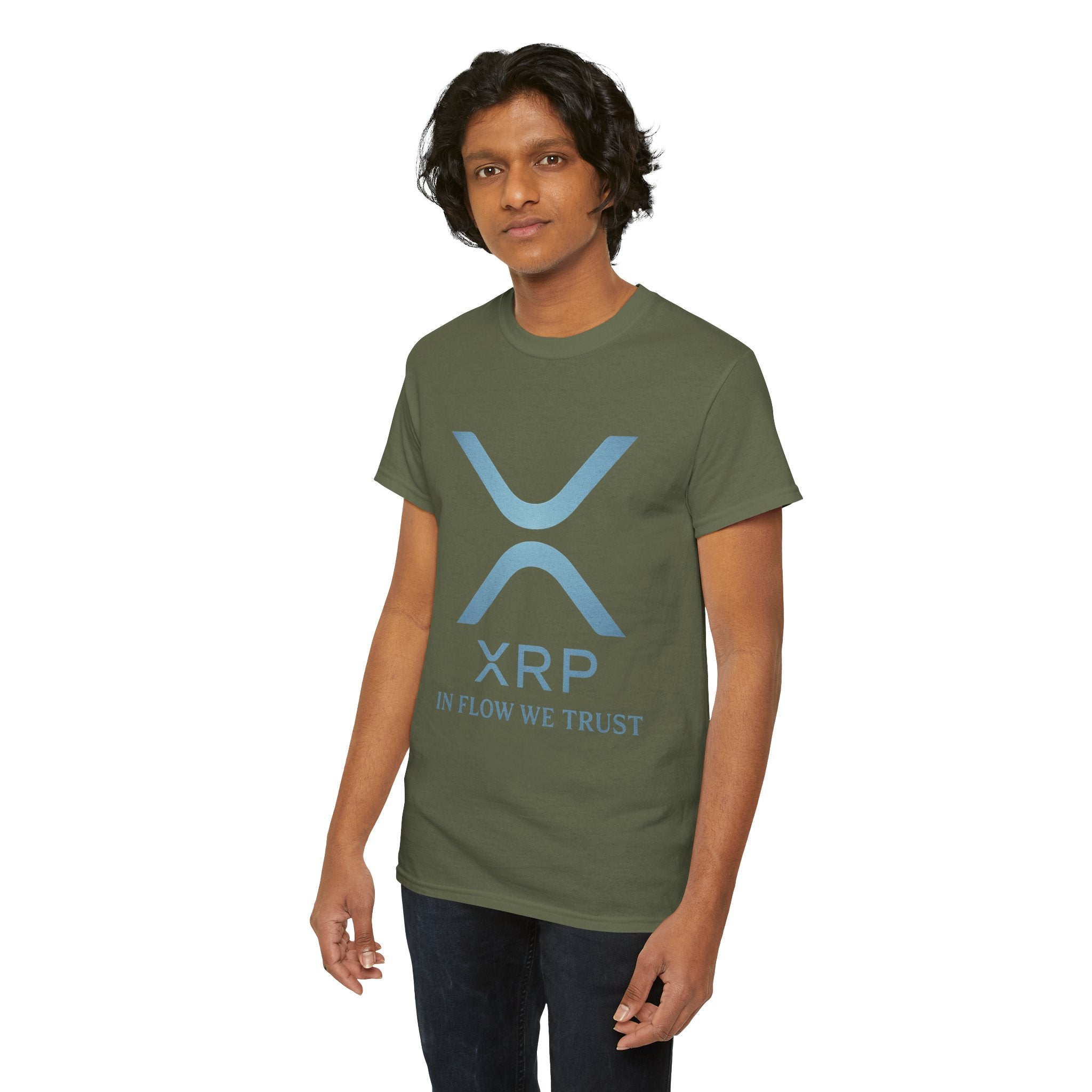 XRP Crypto Tee — "In Flow We Trust" Ripple Logo T-Shirt