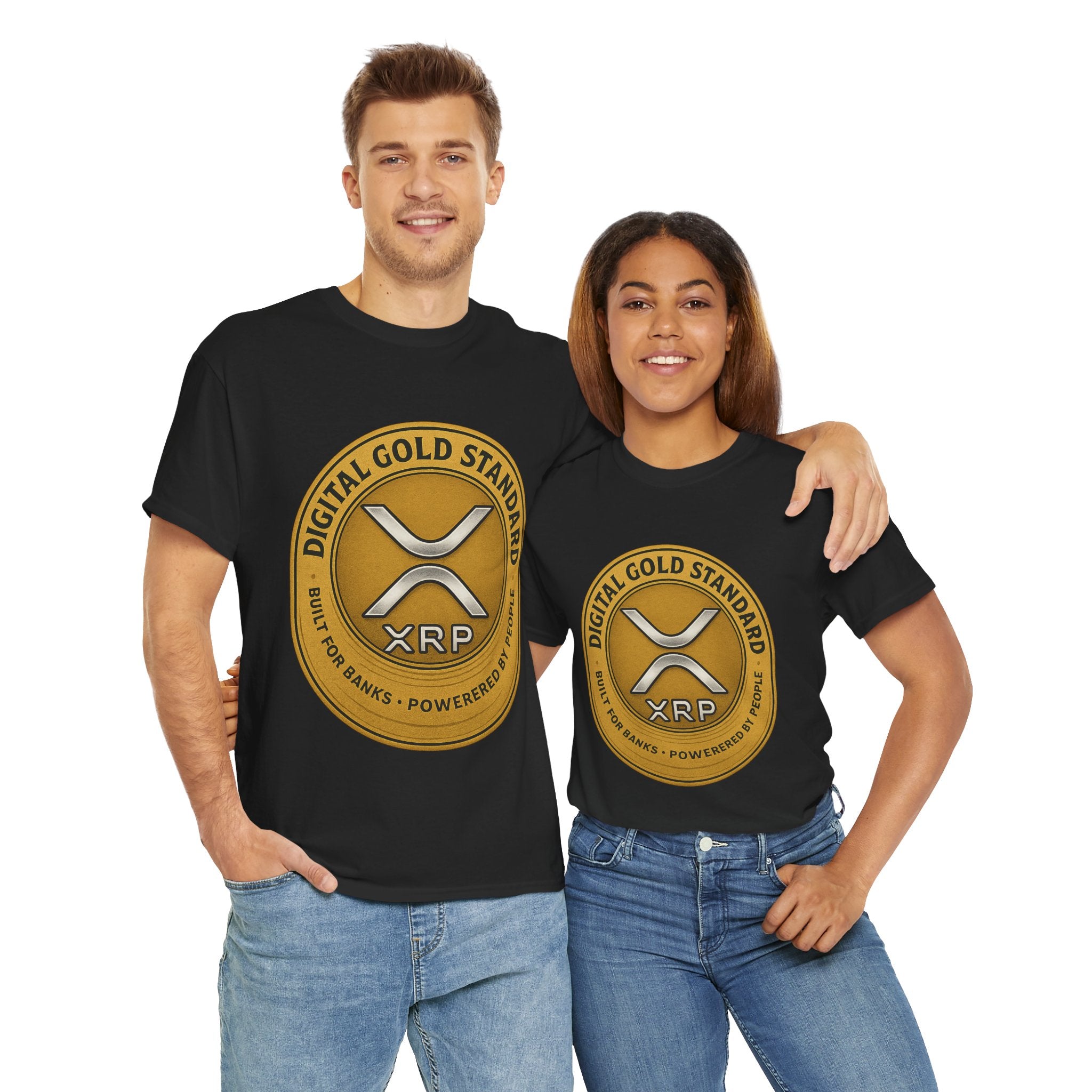 XRP Digital Gold Tee – Cryptocurrency Logo Shirt