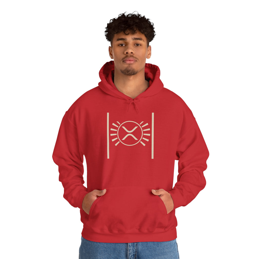 XRP Minimalist Logo Hoodie — Crypto Sun Symbol Sweatshirt