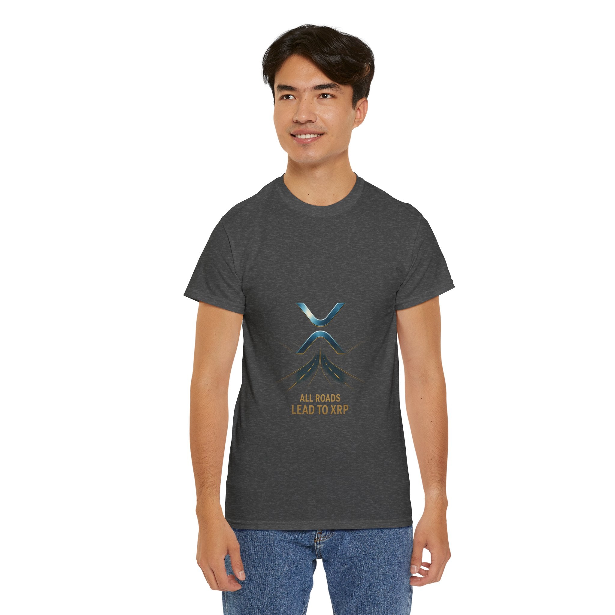 All Roads Lead to XRP T-Shirt — Crypto Ripple Logo Tee