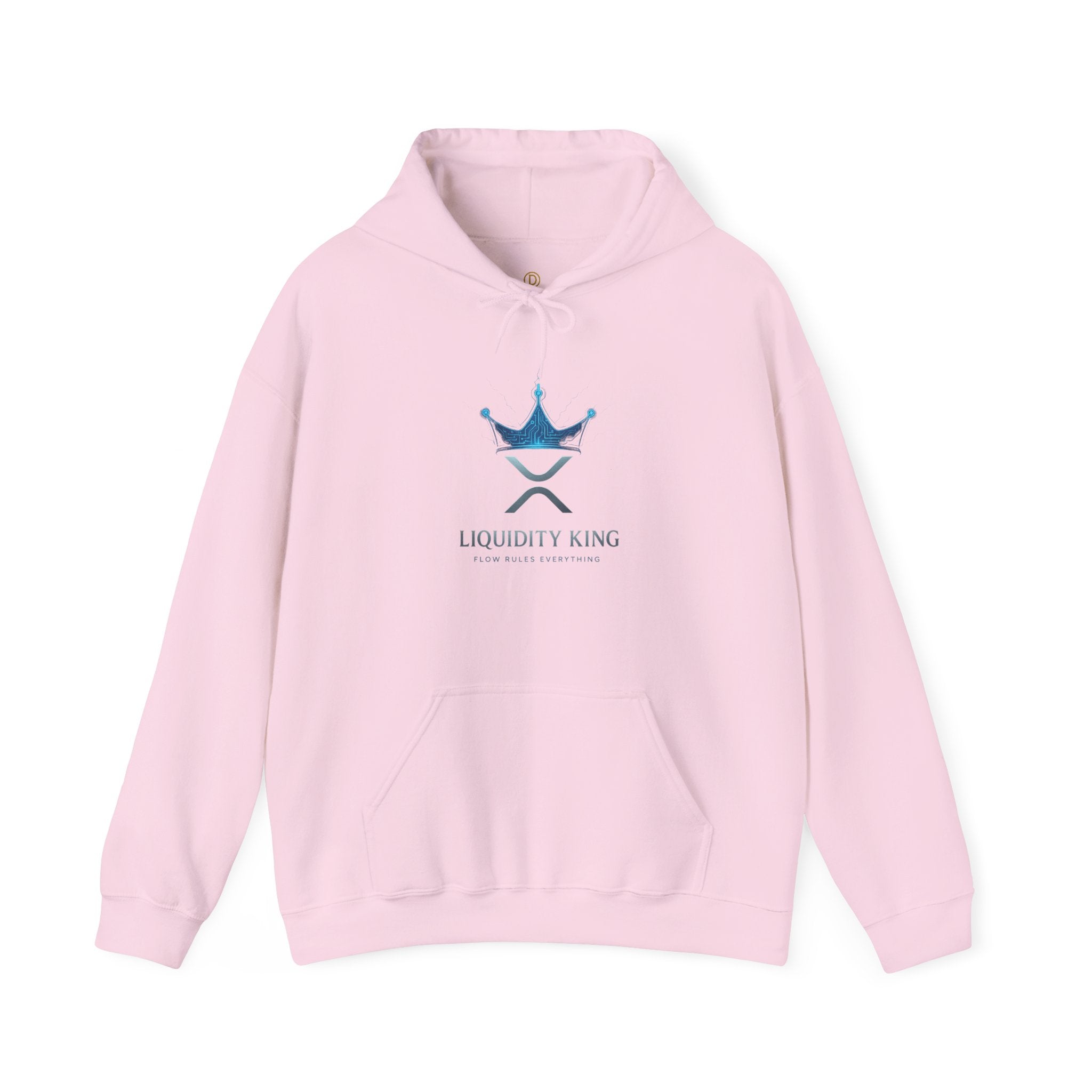 Liquidity King Hoodie — Blue Crown Logo Pullover