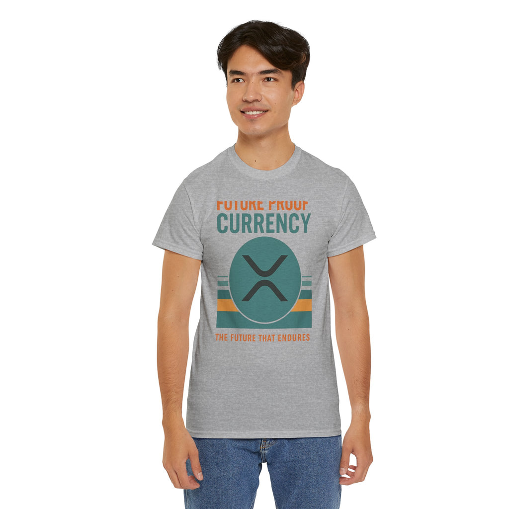 RIPPLE XRP 'Future Proof Currency' Graphic Tee — Crypto Retro Logo Shirt