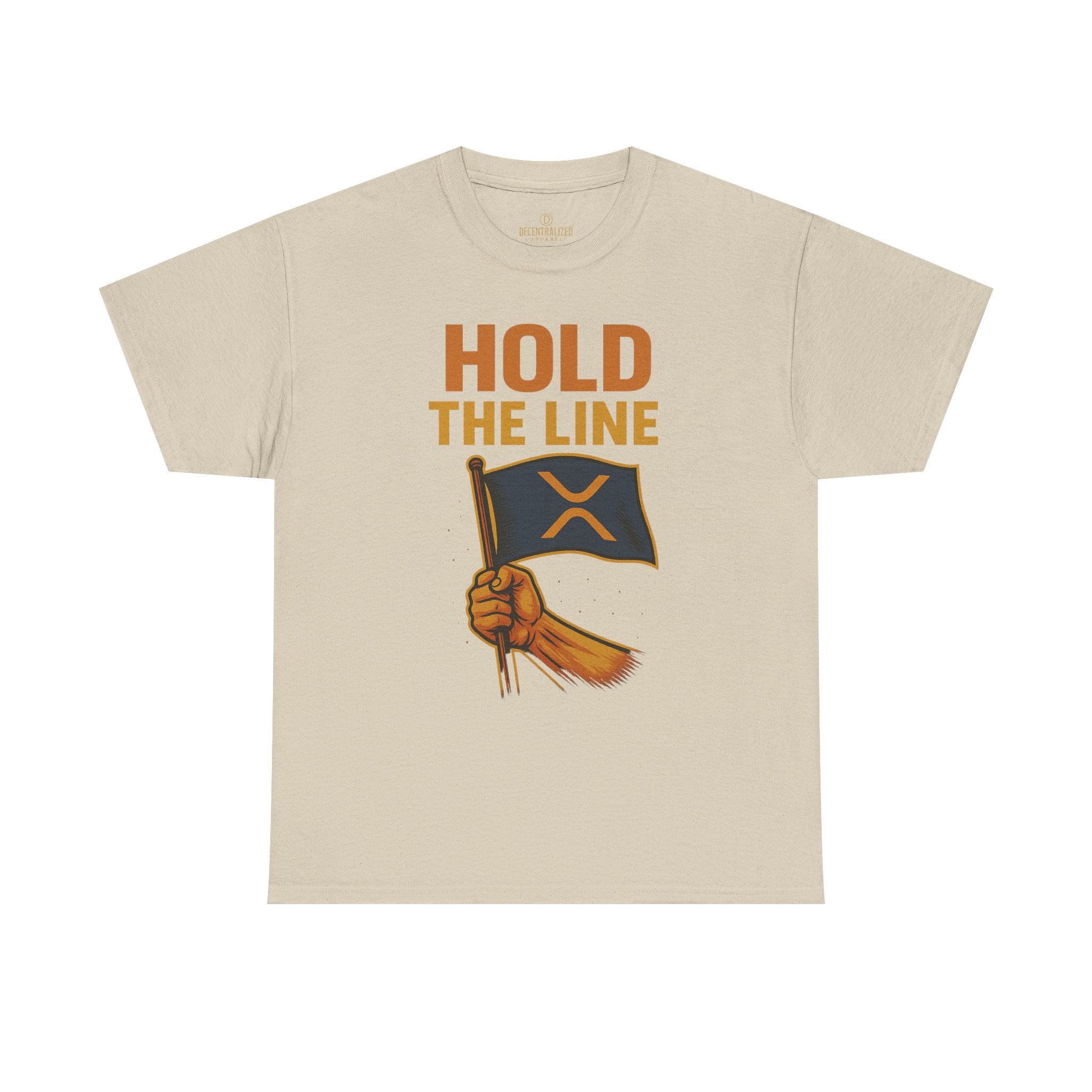 Hold The Line Tee — Bold Flag Graphic Cryptocurrency XRP Shirt
